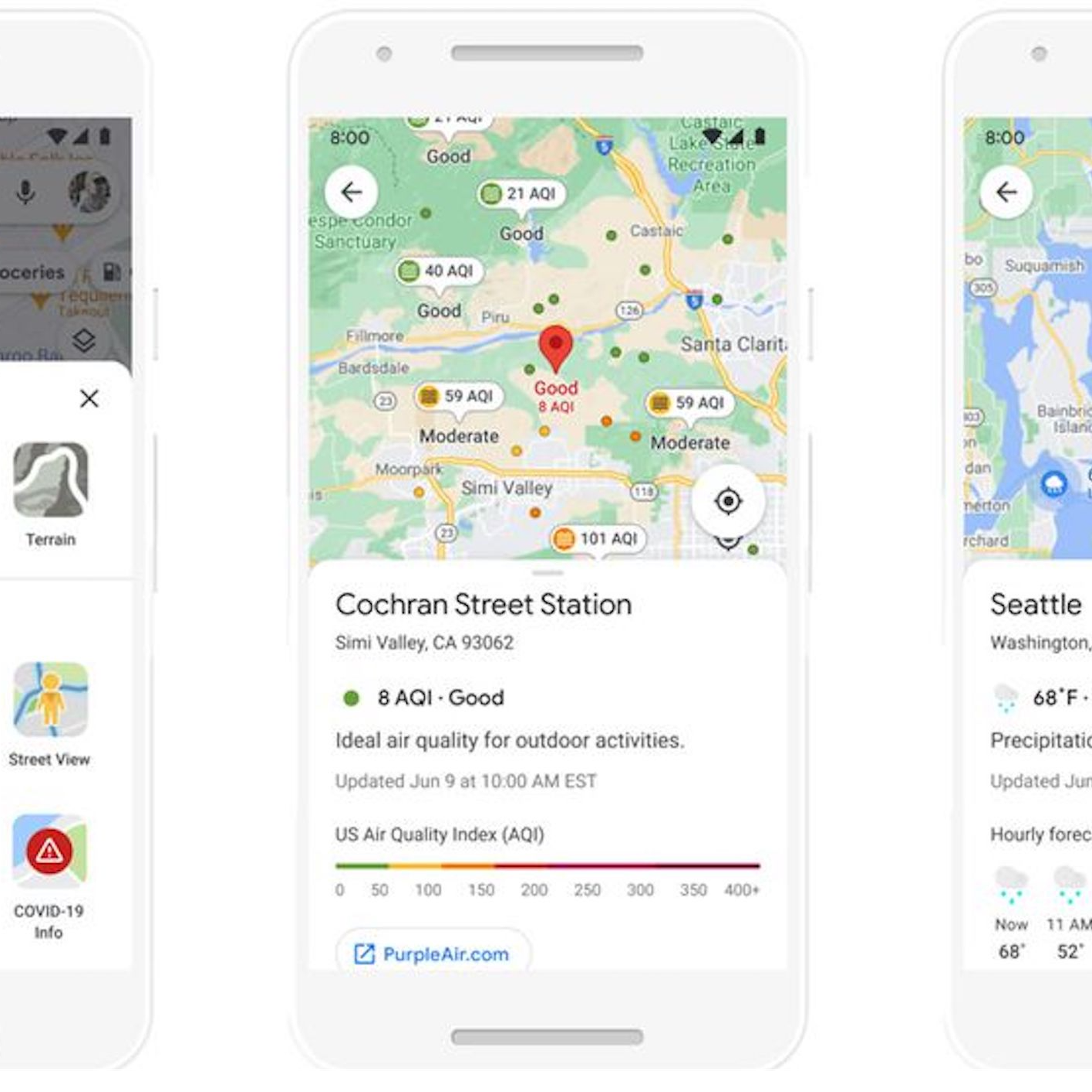 Google Maps fait le plein de nouveautés : navigation en intérieur, trajets écologiques, météorologie…