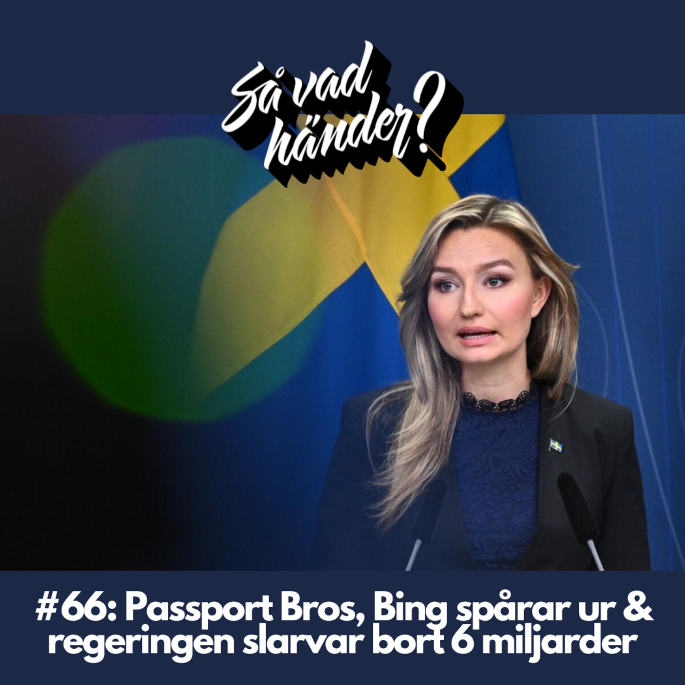 cover art for #66: Passport Bros, Bing spårar ur & regeringen slarvar bort 6 miljarder