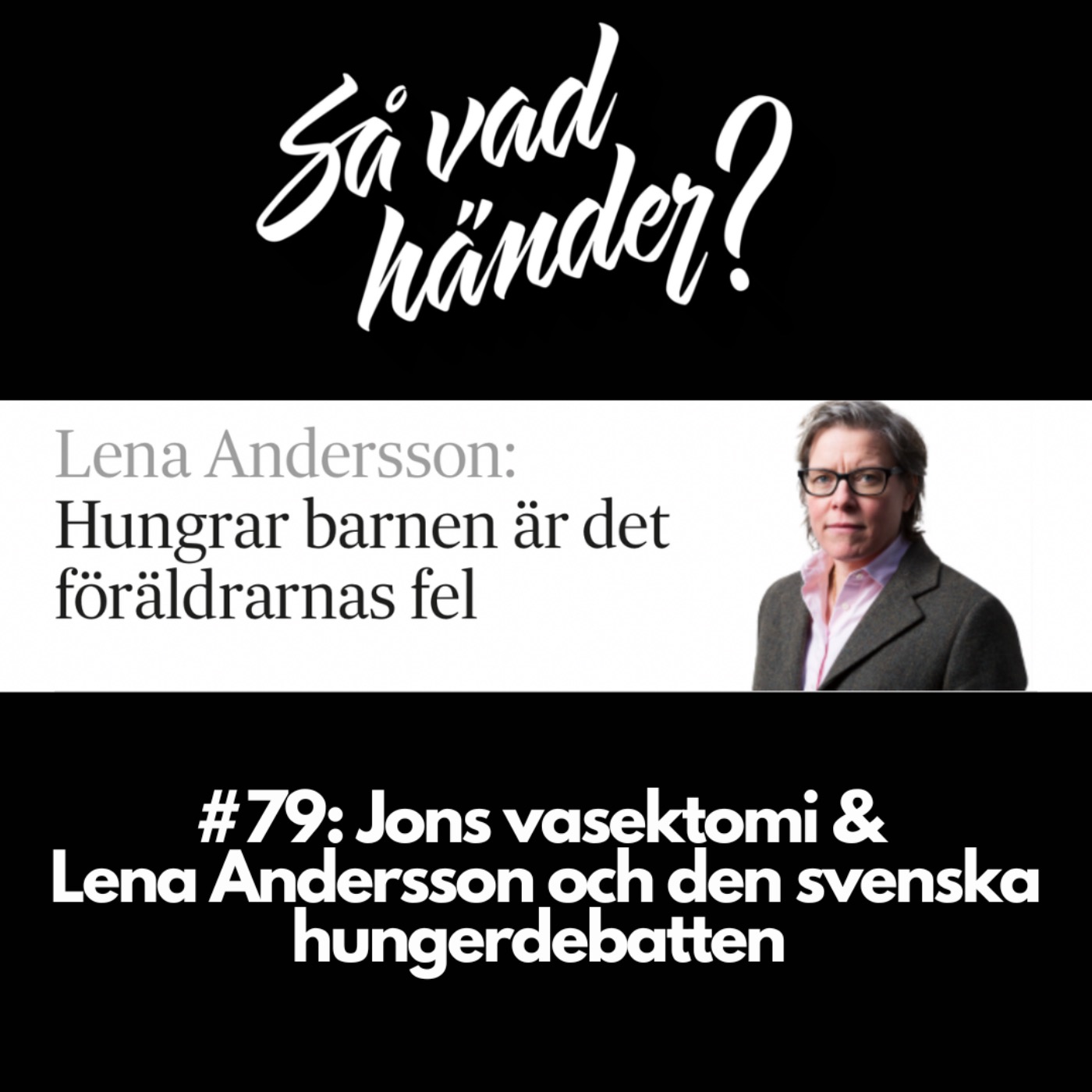 cover art for #79: Jons vasektomi & Lena Andersson och den svenska hungerdebatten 