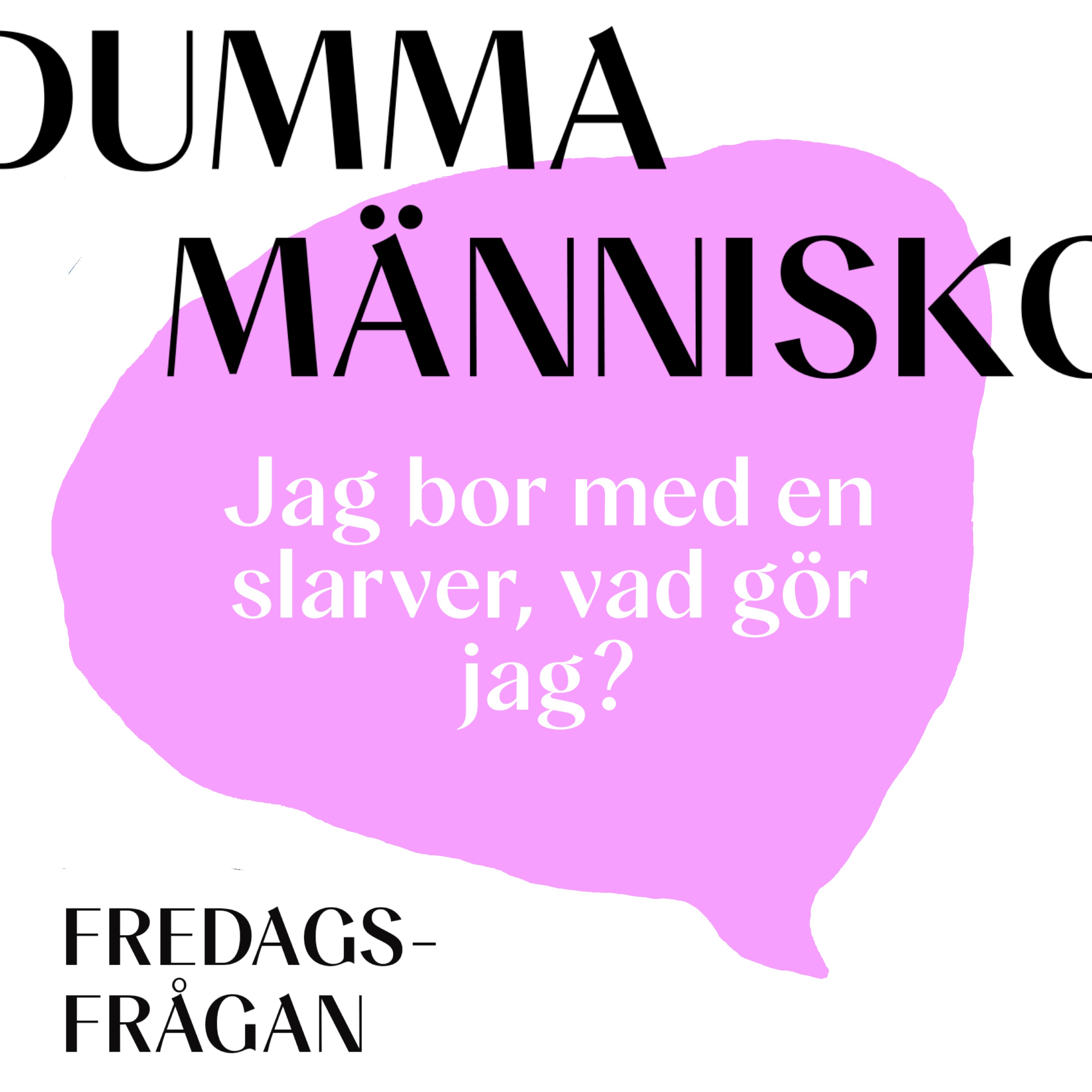 FREDAGSFRÅGAN: Jag bor med en slarver, vad gör jag?