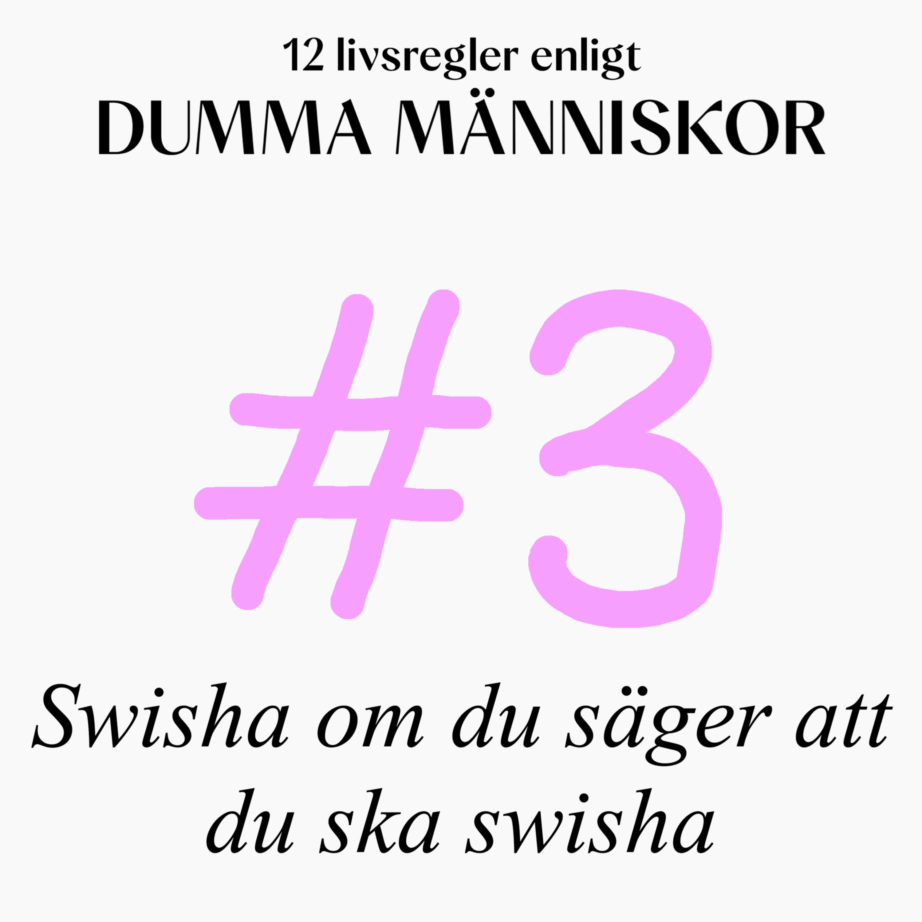 #3 Swisha om du säger att du ska swisha (12 livsregler enligt Dumma Människor)