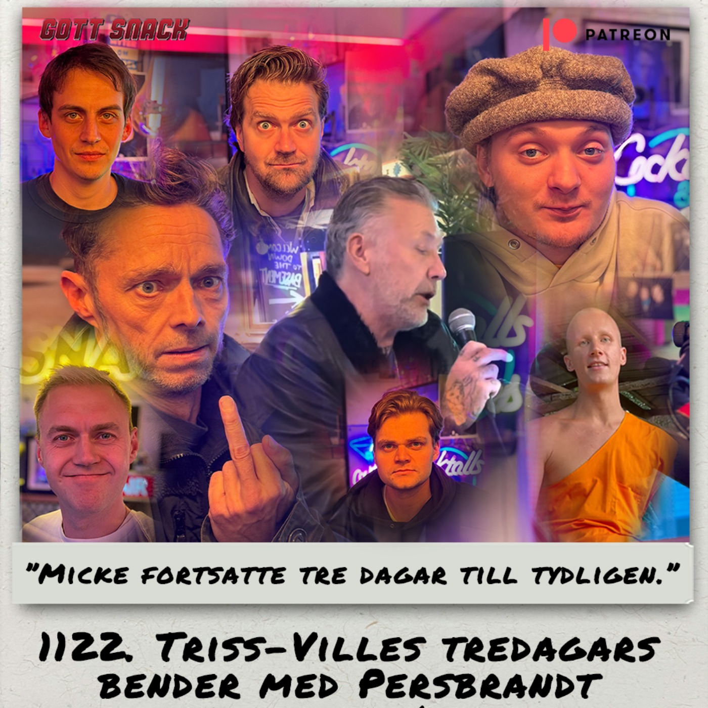1122. Triss-Villes tredagars bender med Persbrandt, den förbannade Rosalia-hajpen + Munk live från tempel i Thailand