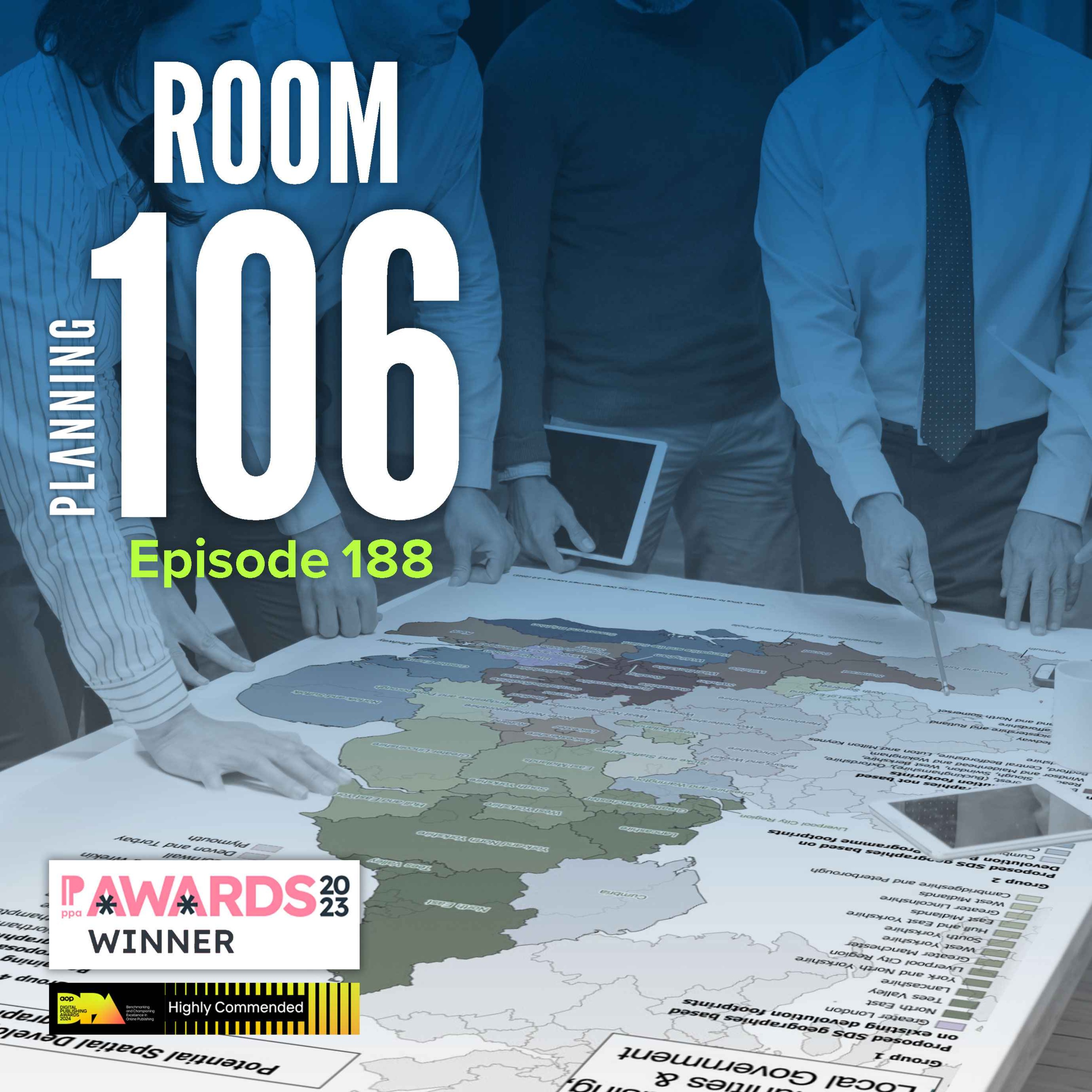 Ep188: Government reveals proposed geography of new strategic planning system and makes two local plan interventions episode artwork
