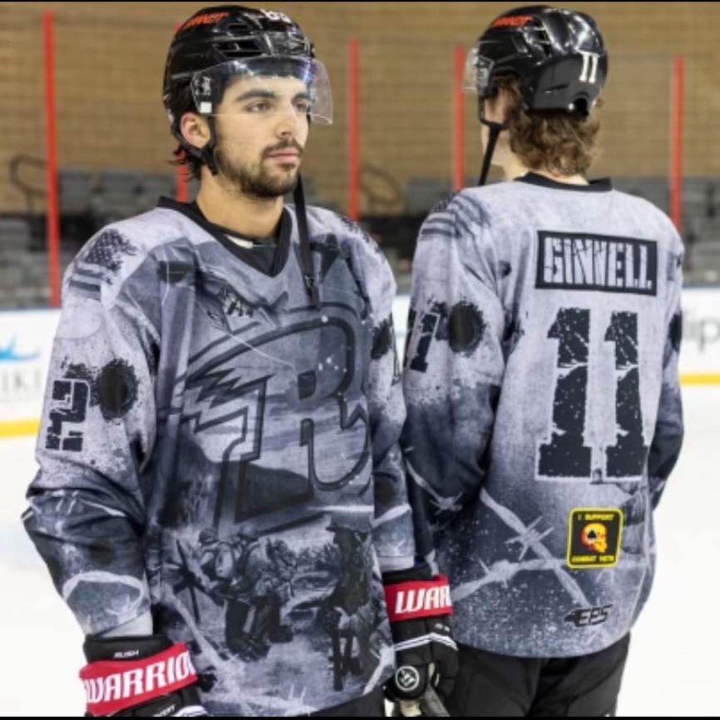 Rapid City Rush Military Appreciation Jersey talk with the Artist AMP and Drew The Play by Play announce and Public Relations episode artwork