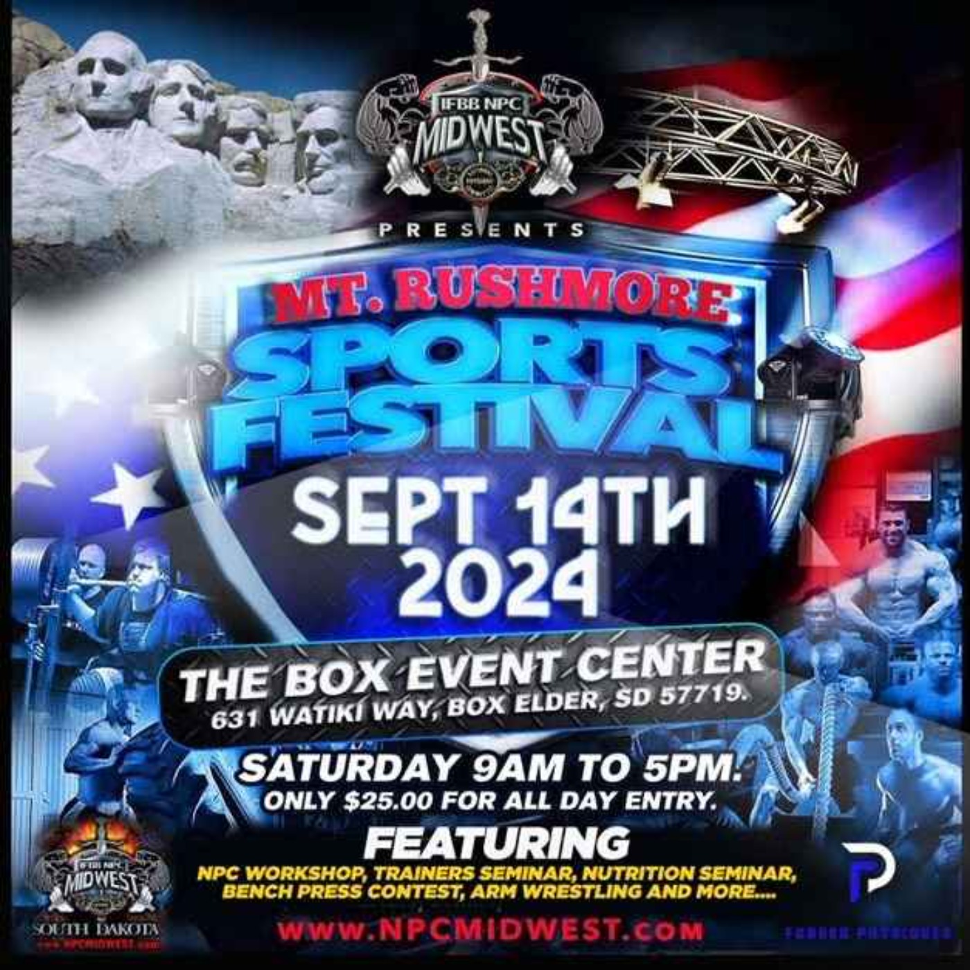 Mt Rushmore Sports Festival at The BOX Sept. 14th with Courtney episode artwork