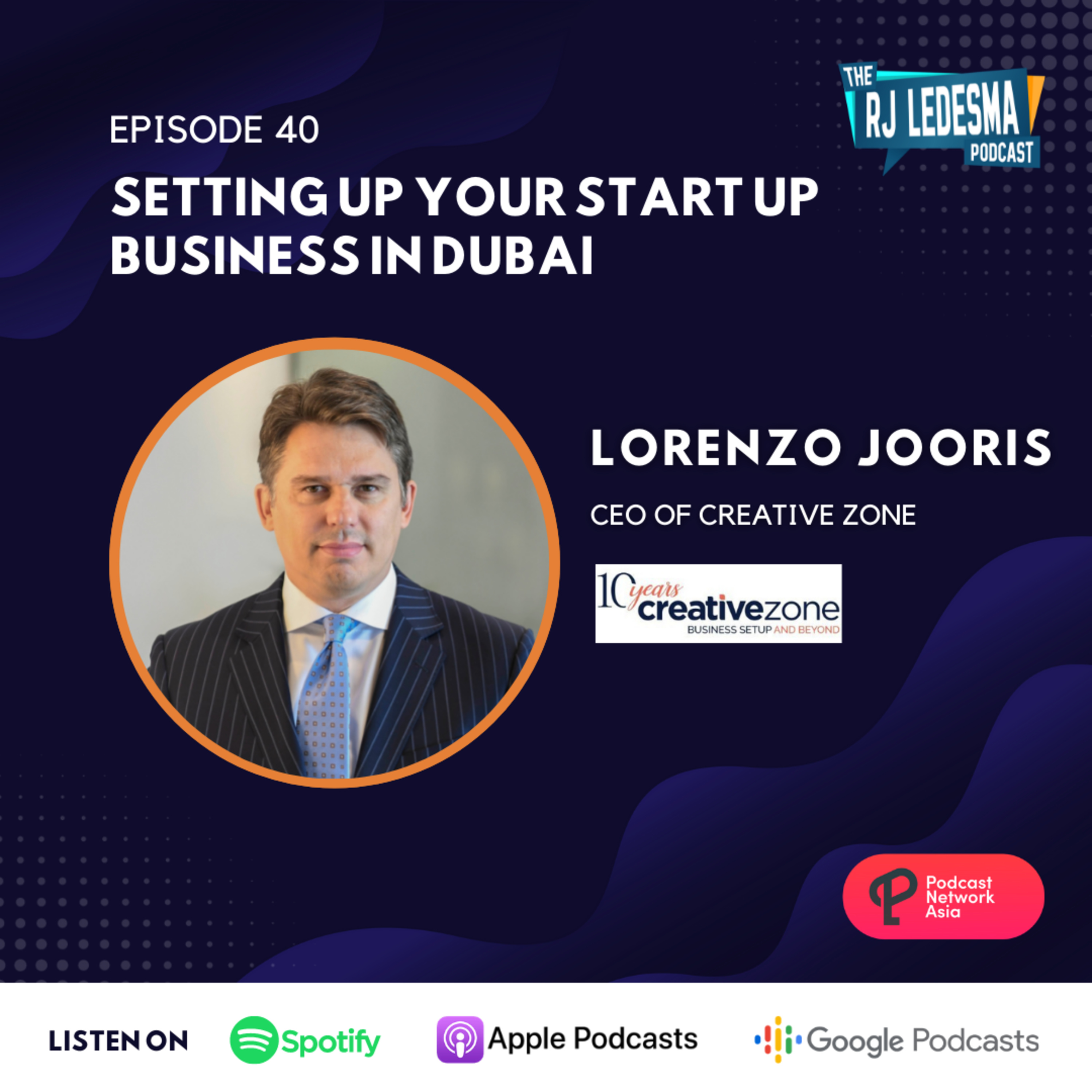 Ep. 40: Setting Up Your Start Up Business in Dubai | Lorenzo Jooris of Creative Zone