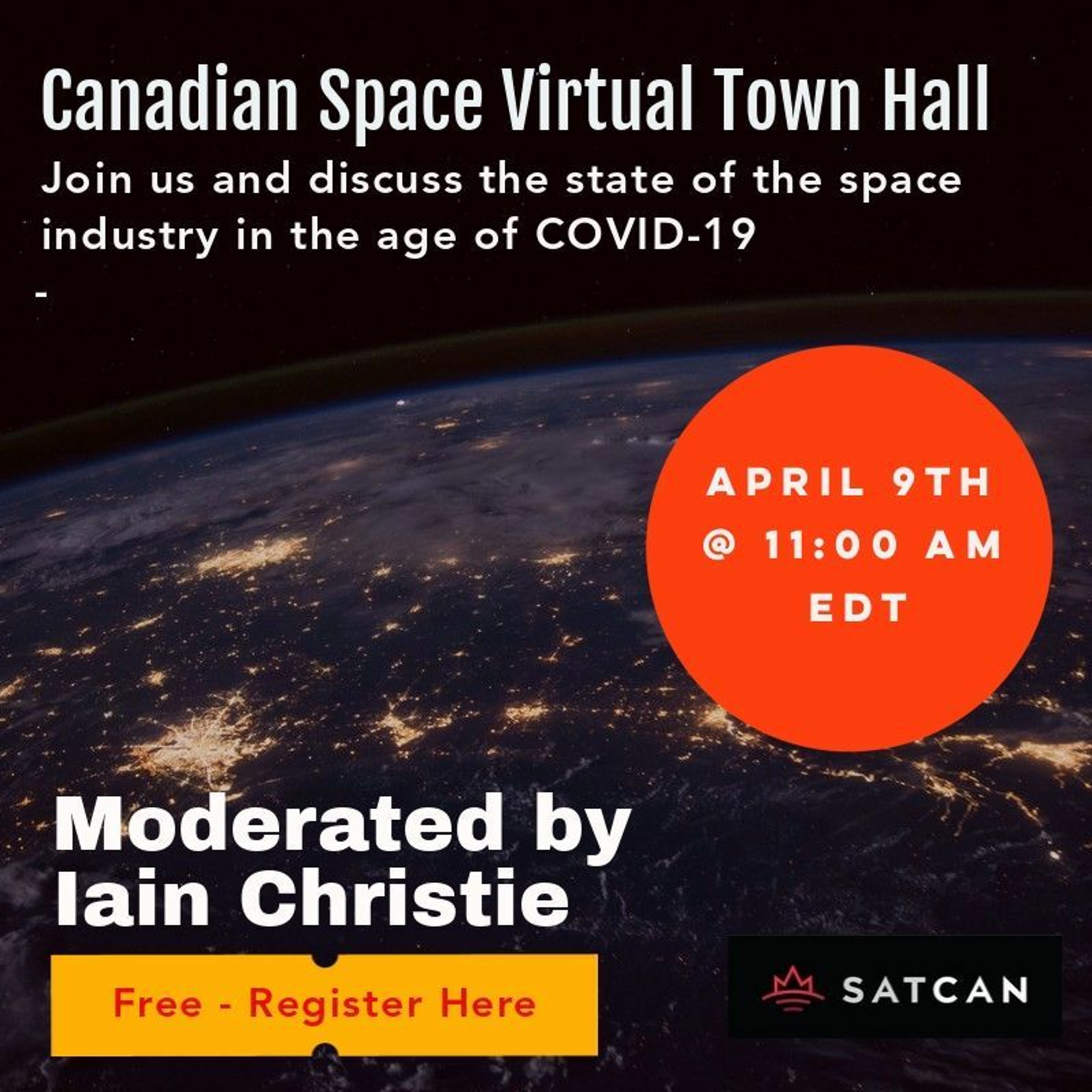 Special Message - Upcoming Canadian Space Virtual Town Hall