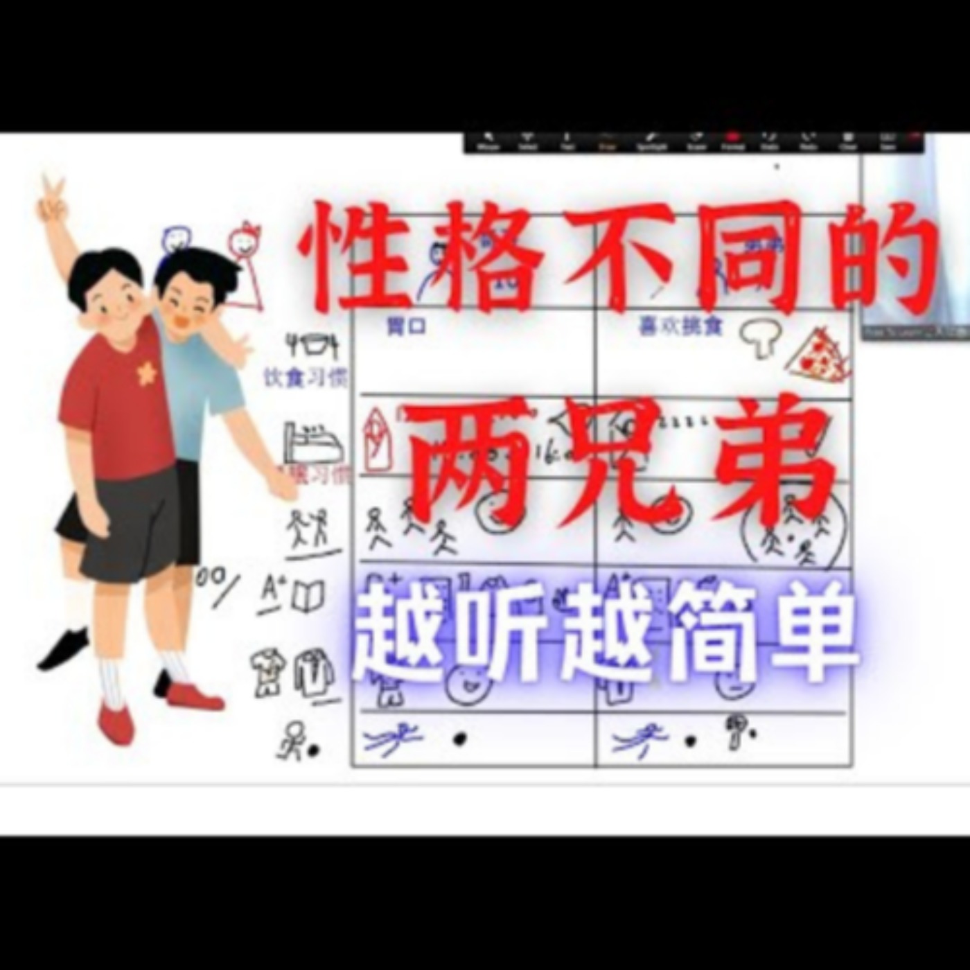 性格完全不同的两兄弟 How can 2 brothers be so different? - Easy Natural Approach Chinese Comprehensible Input