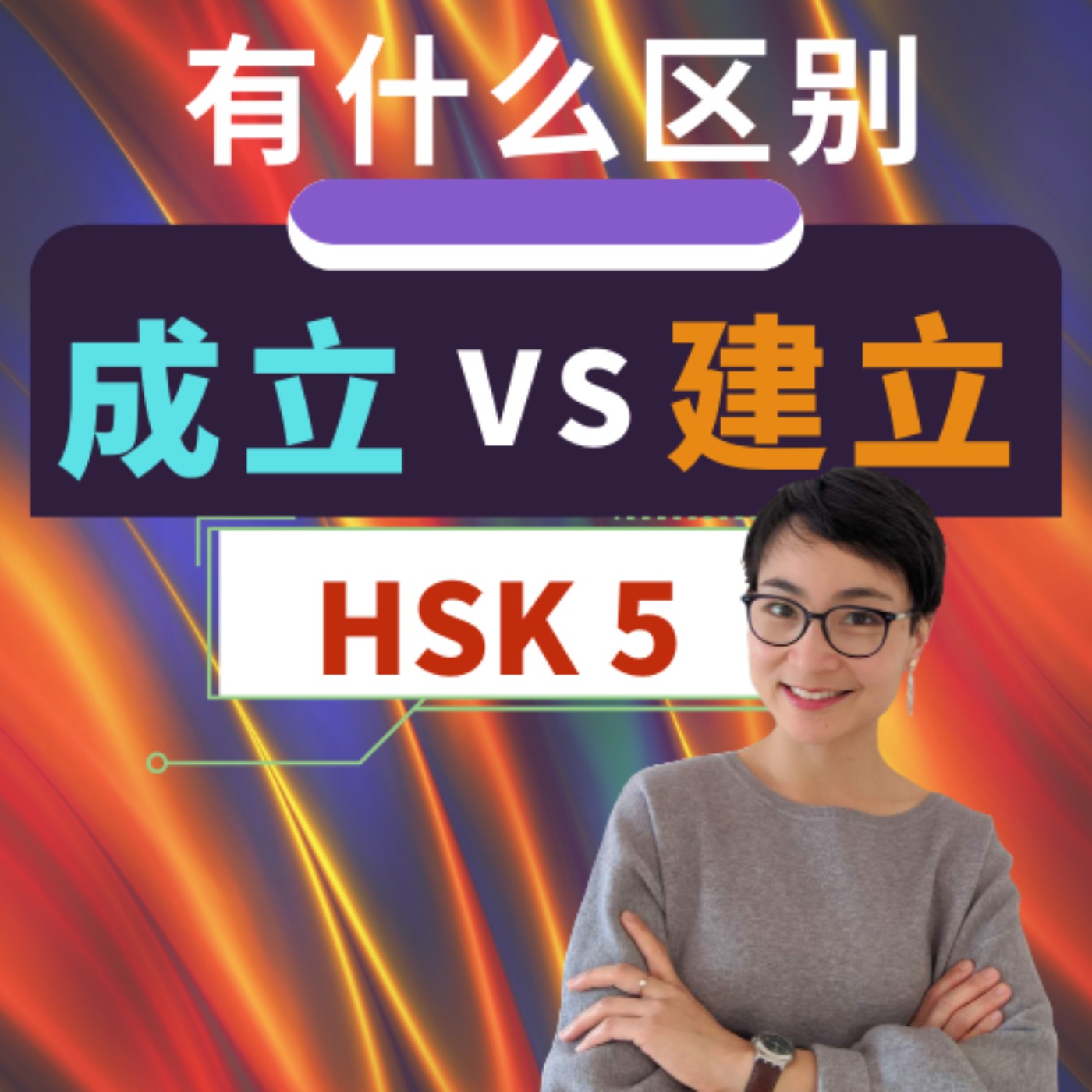 【成立 chéng lì VS 建立 jiàn lì】有什么区别? HSK 5 重点词汇 Advanced Chinese Vocabulary