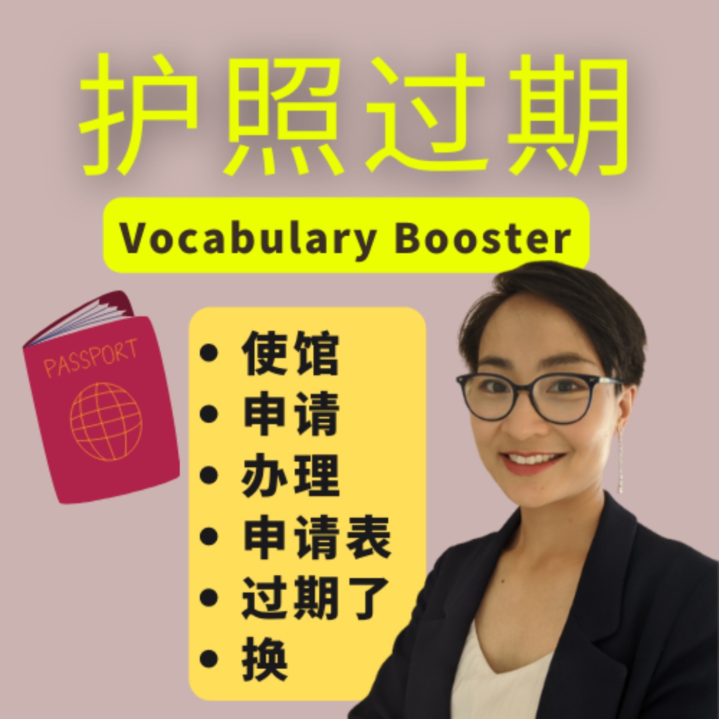 cover art for 中文词汇课程 - 护照过期 Renew Passport - Vocabulary Booster