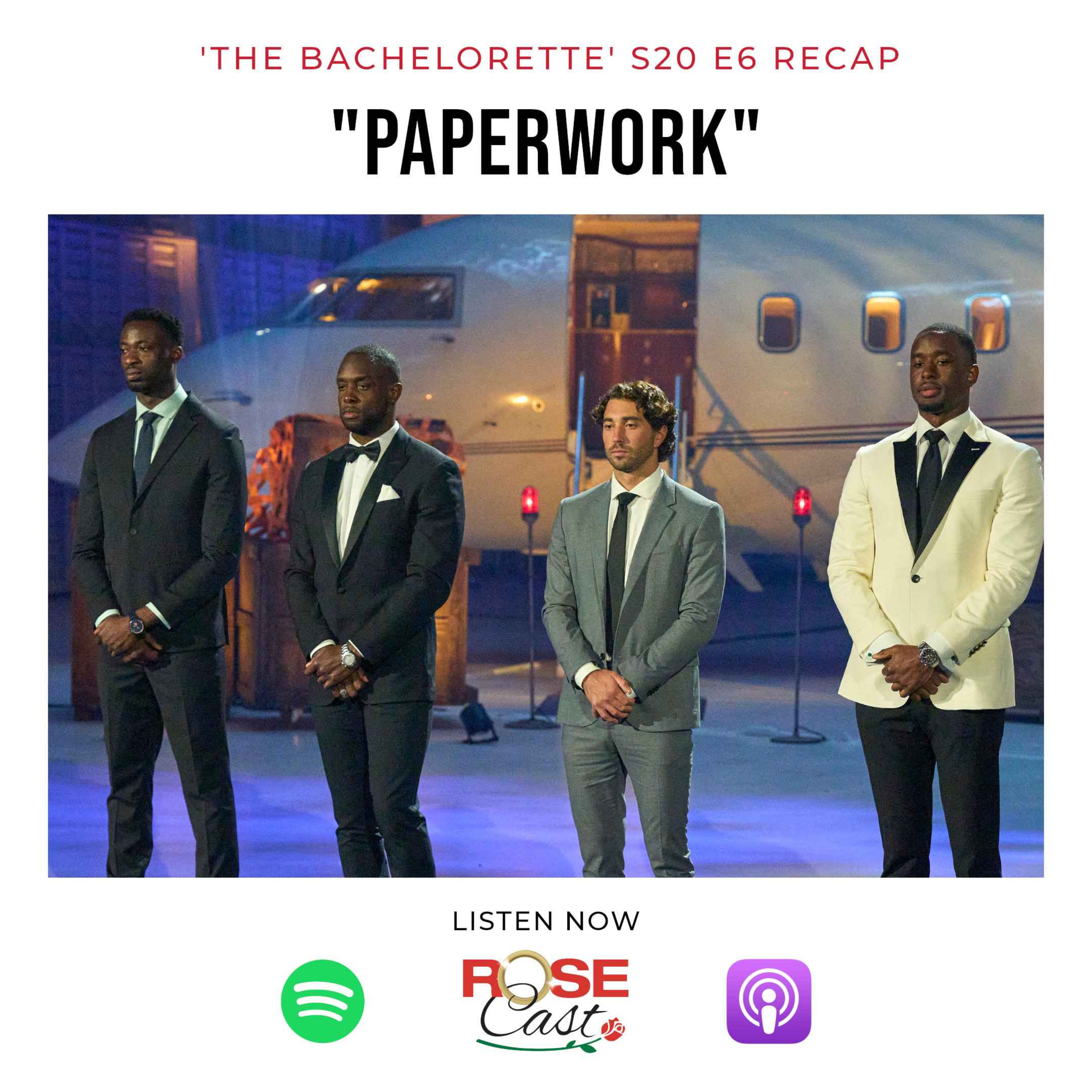 cover art for "Paperwork" | 'The Bachelorette' S20 E6