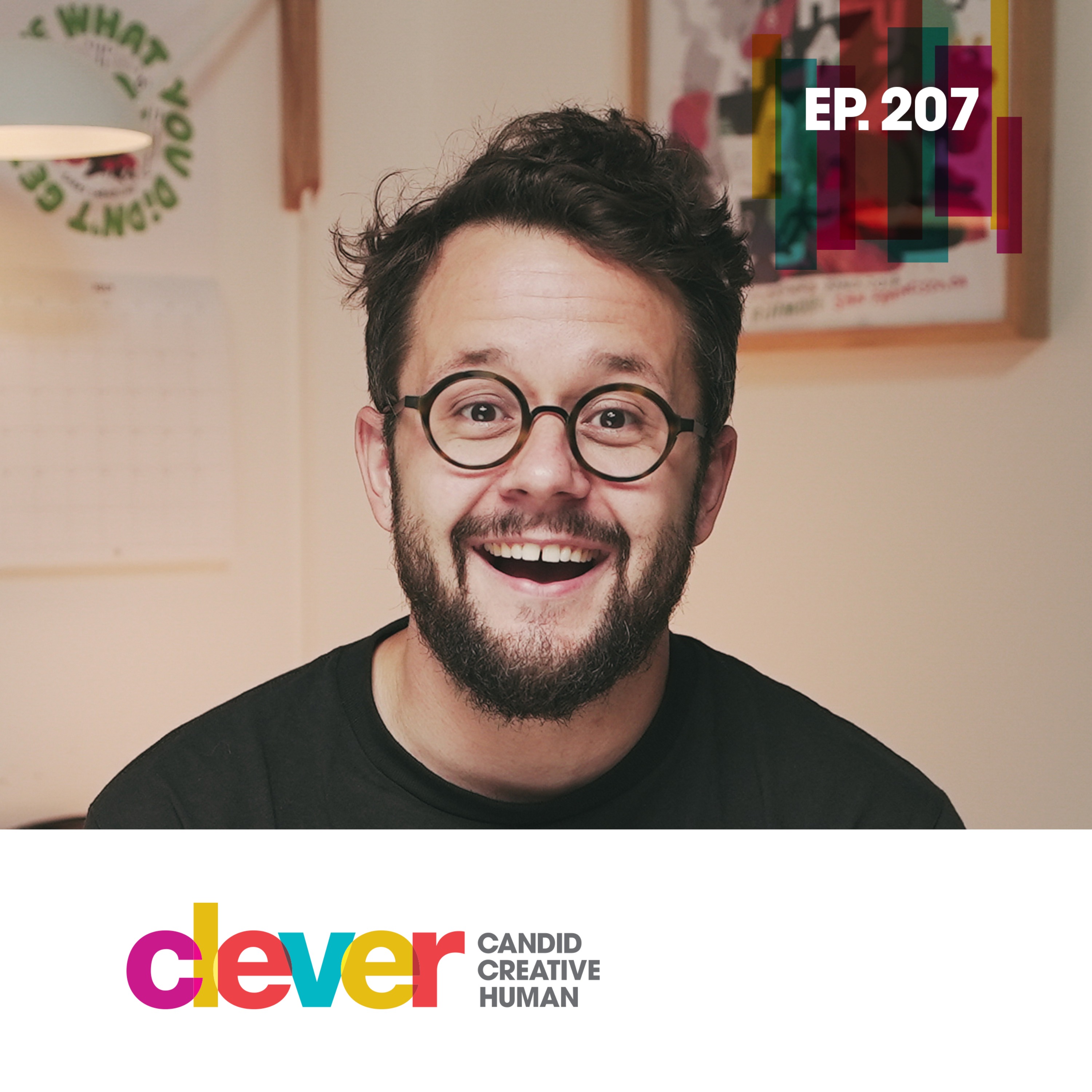 cover art for Ep. 207: Creative Pep Talk’s Andy J. Pizza on ADHD, the Heroine’s Journey, & Invisible Things