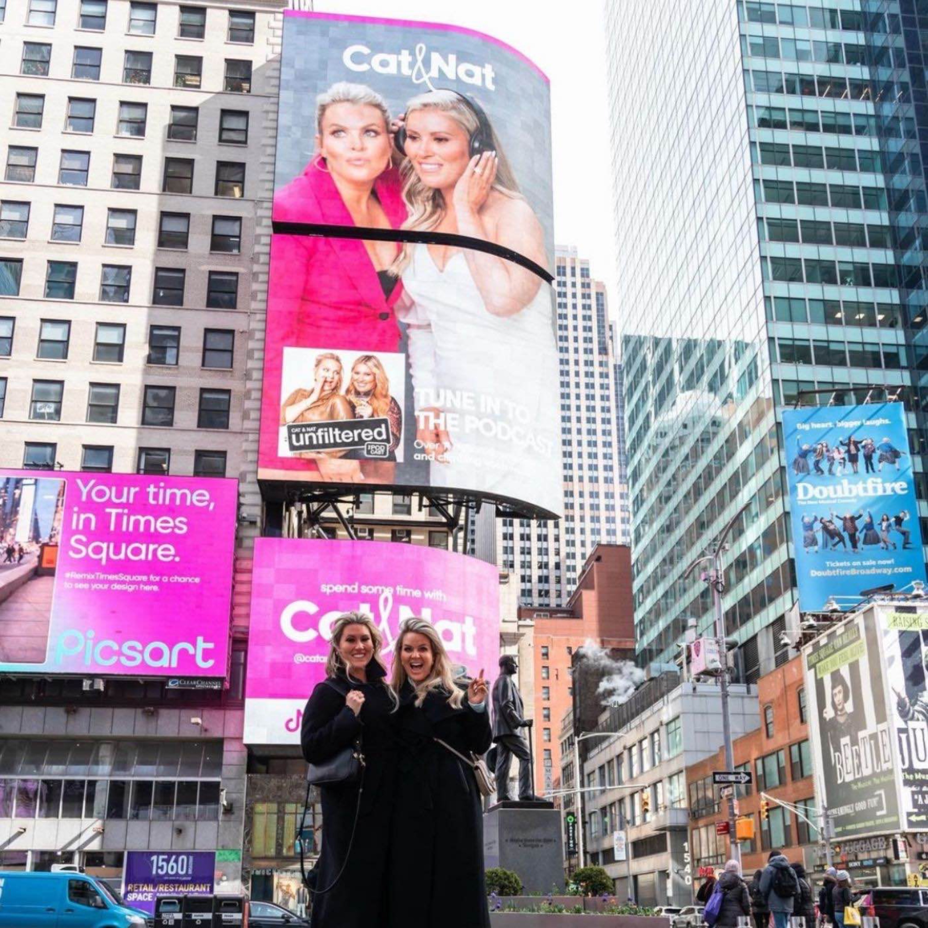cover art for WE ARE ON A BILLBOARD IN TIMES SQUARE!