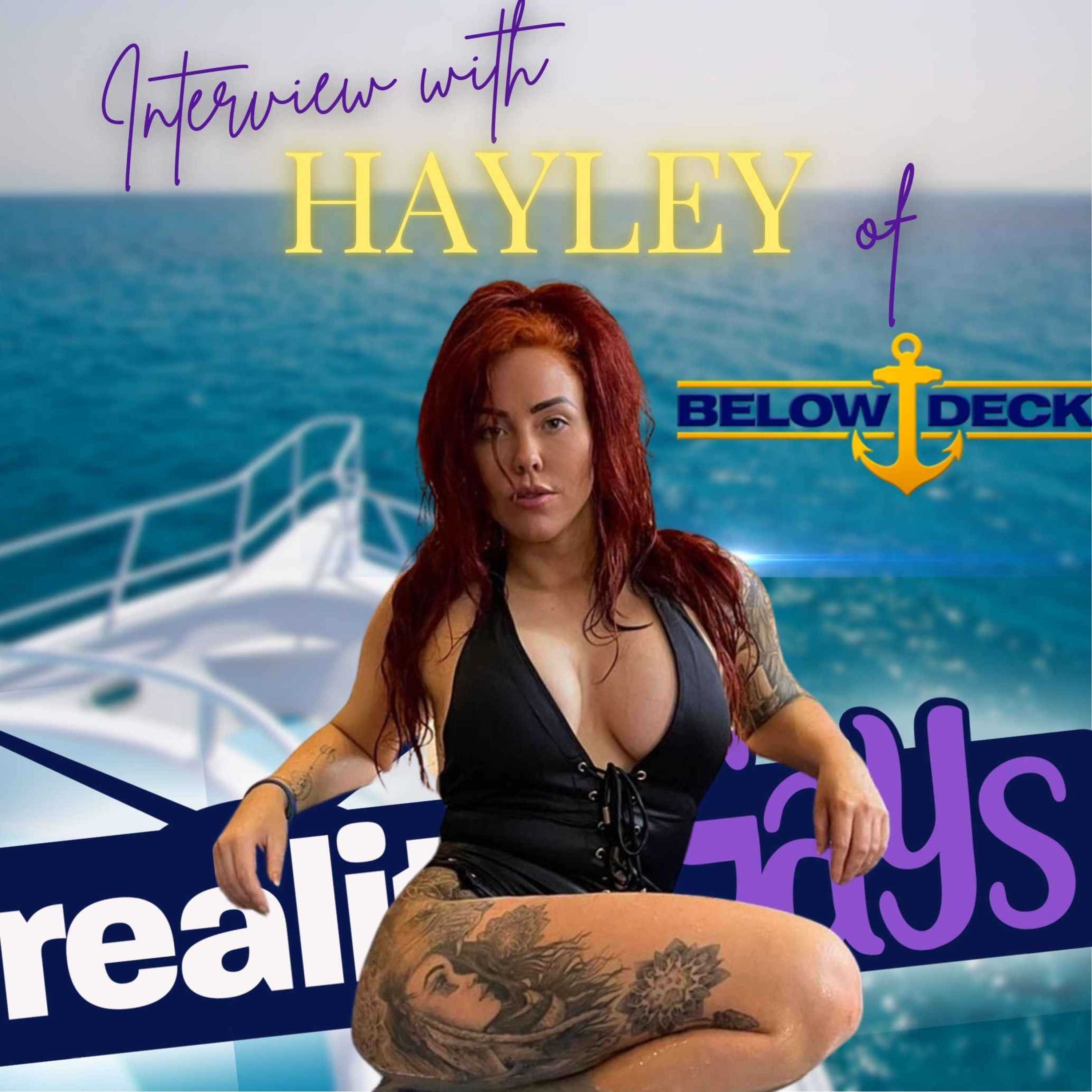 Below Deck interview with HAYLEY DE SOLA PINTO