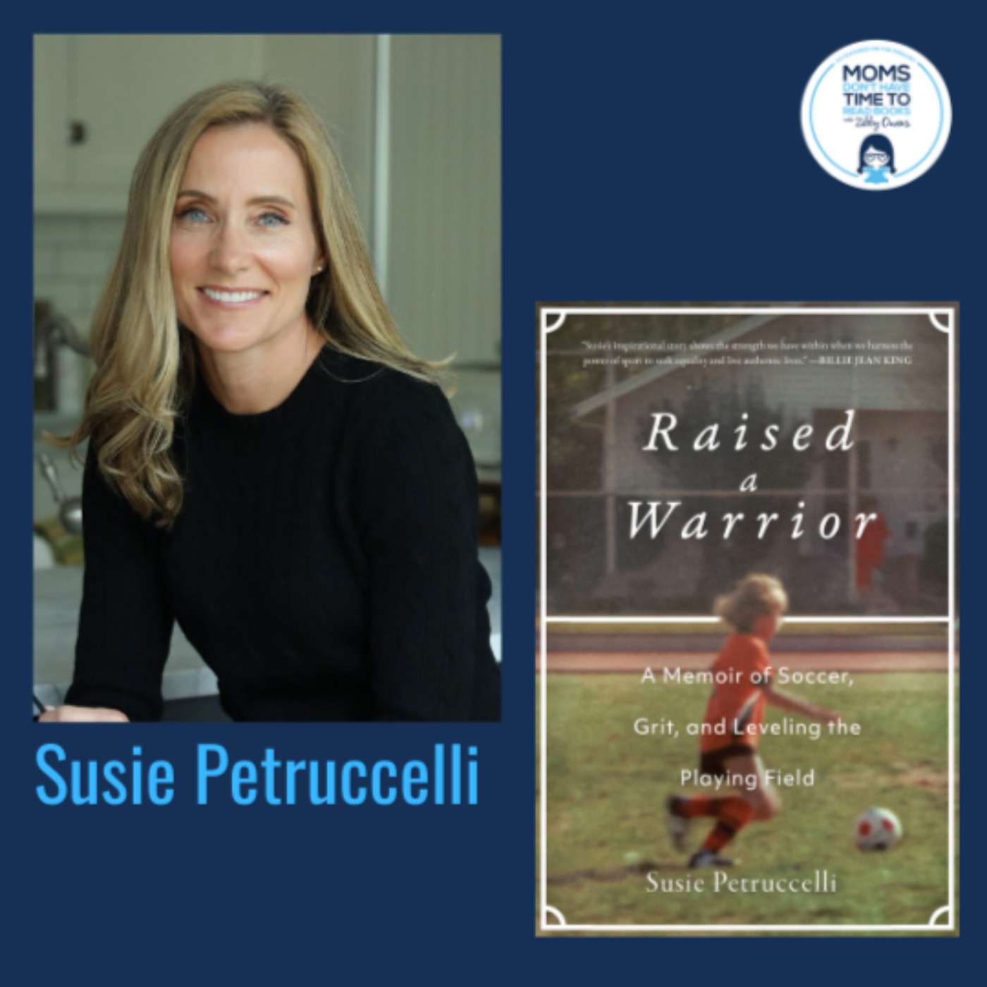 cover art for Susie Petruccelli, RAISED A WARRIOR: A Memoir of Soccer, Grit, and Leveling the Playing Field