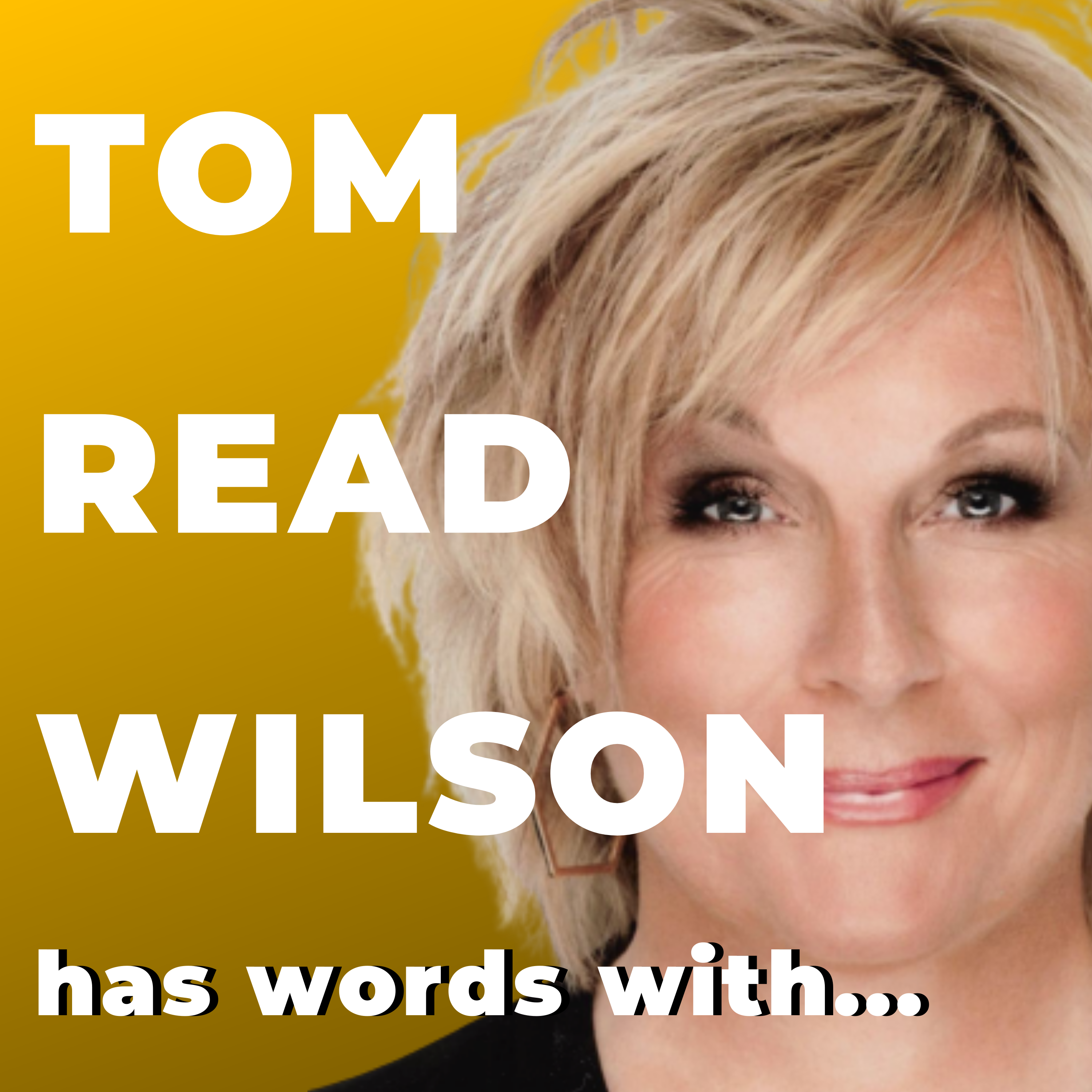 Tom Read Wilson has words with Jennifer Saunders