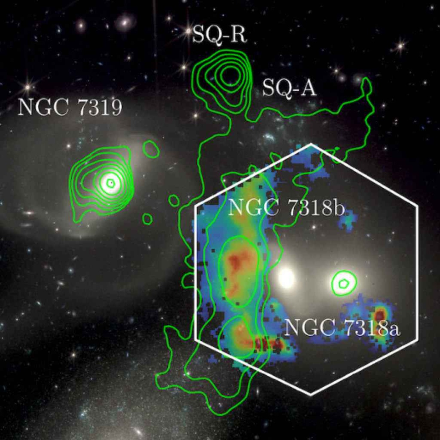 Two million mph violent galaxy collision in space