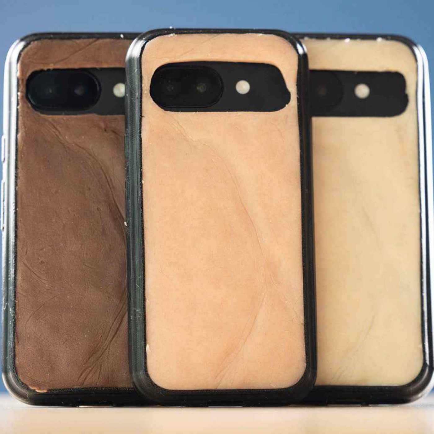 The phone case which looks and burns like human skin