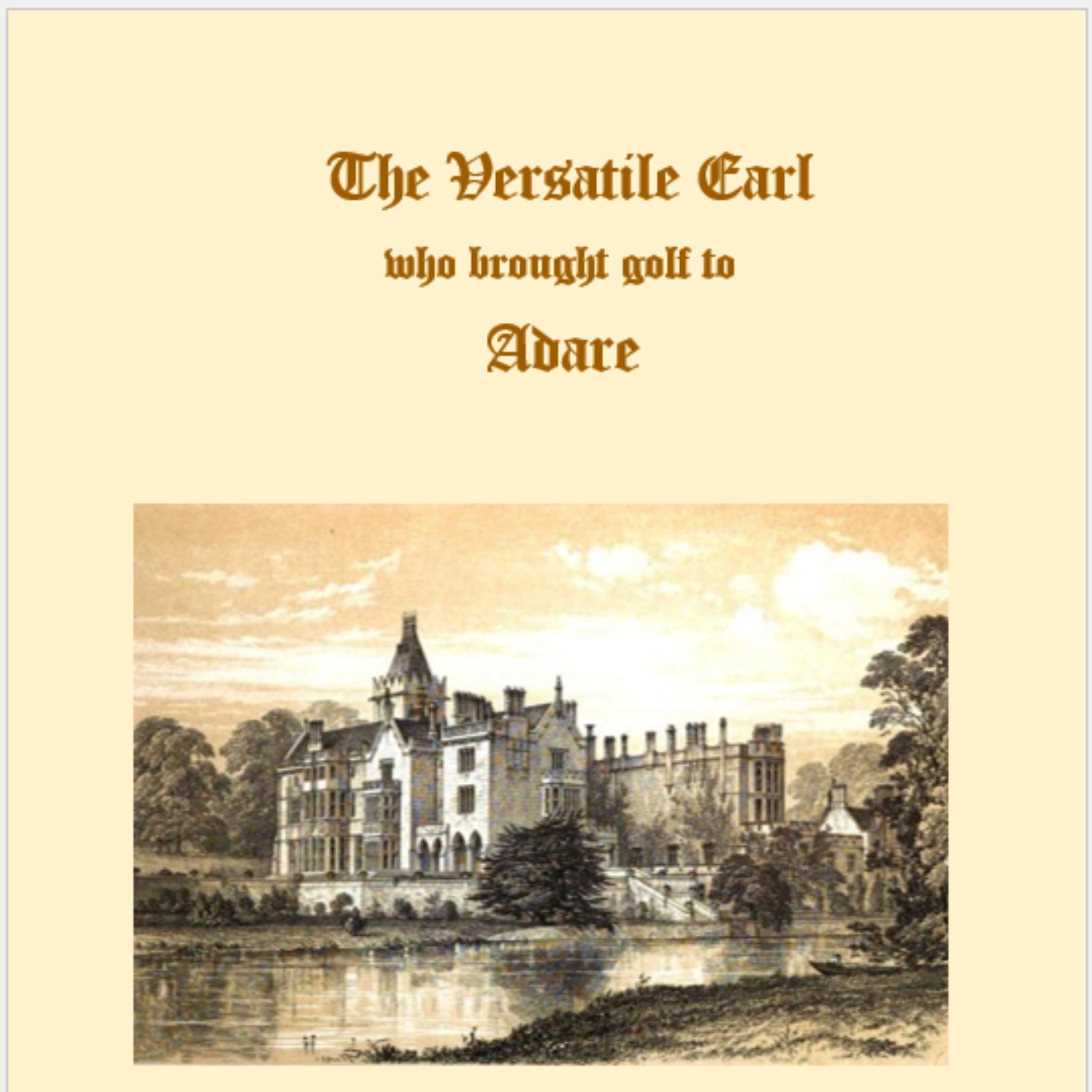 The Versatile Earl who brought golf to Adare episode artwork