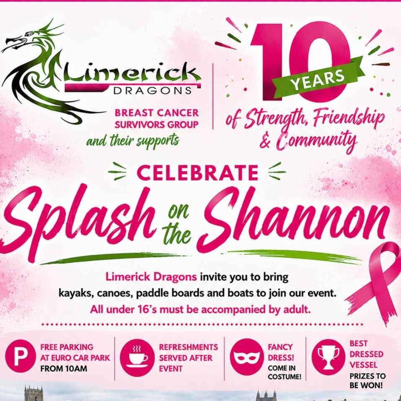 Limerick Dragons for breast cancer survivors celebrates 10 years episode artwork