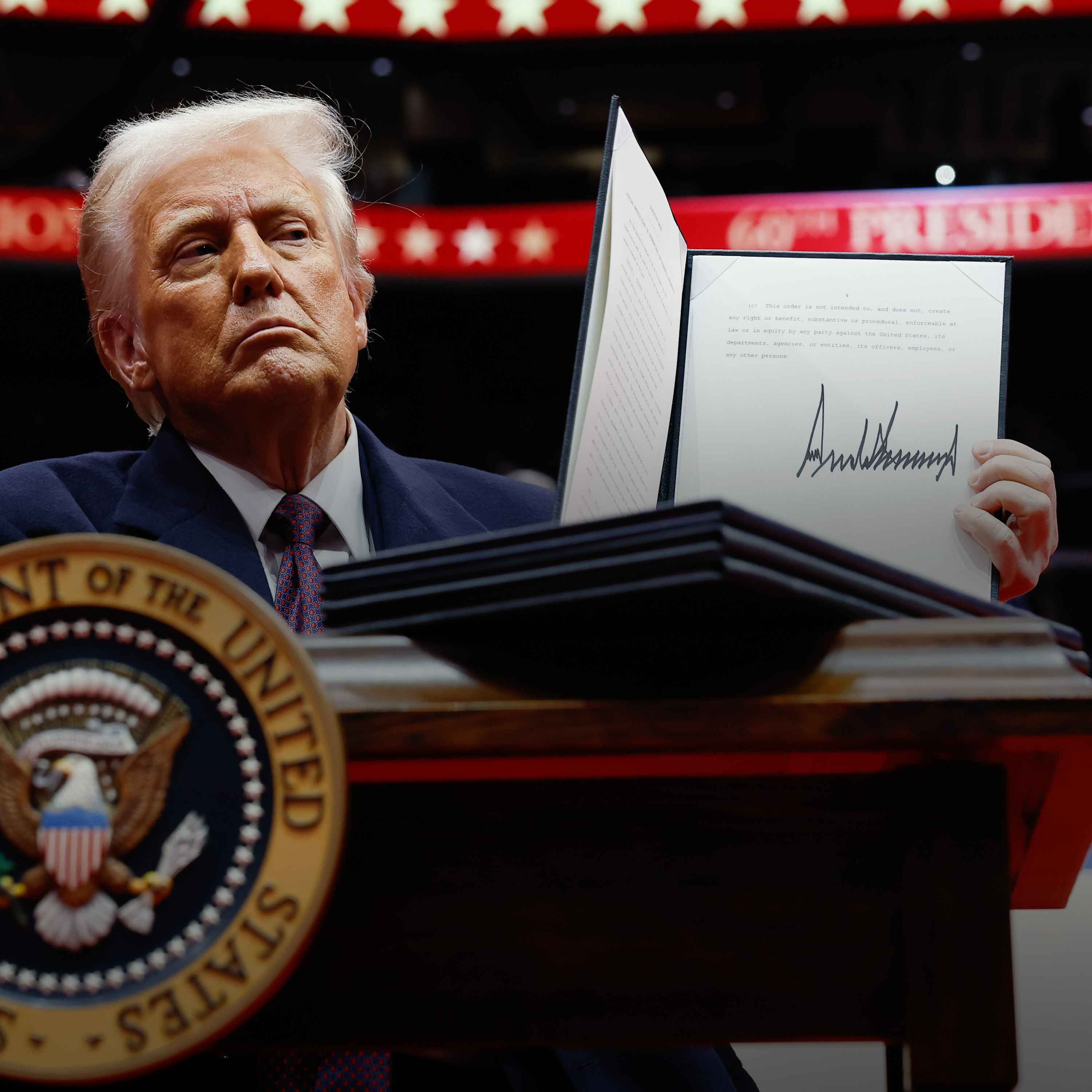 How does Trump rule like a king?