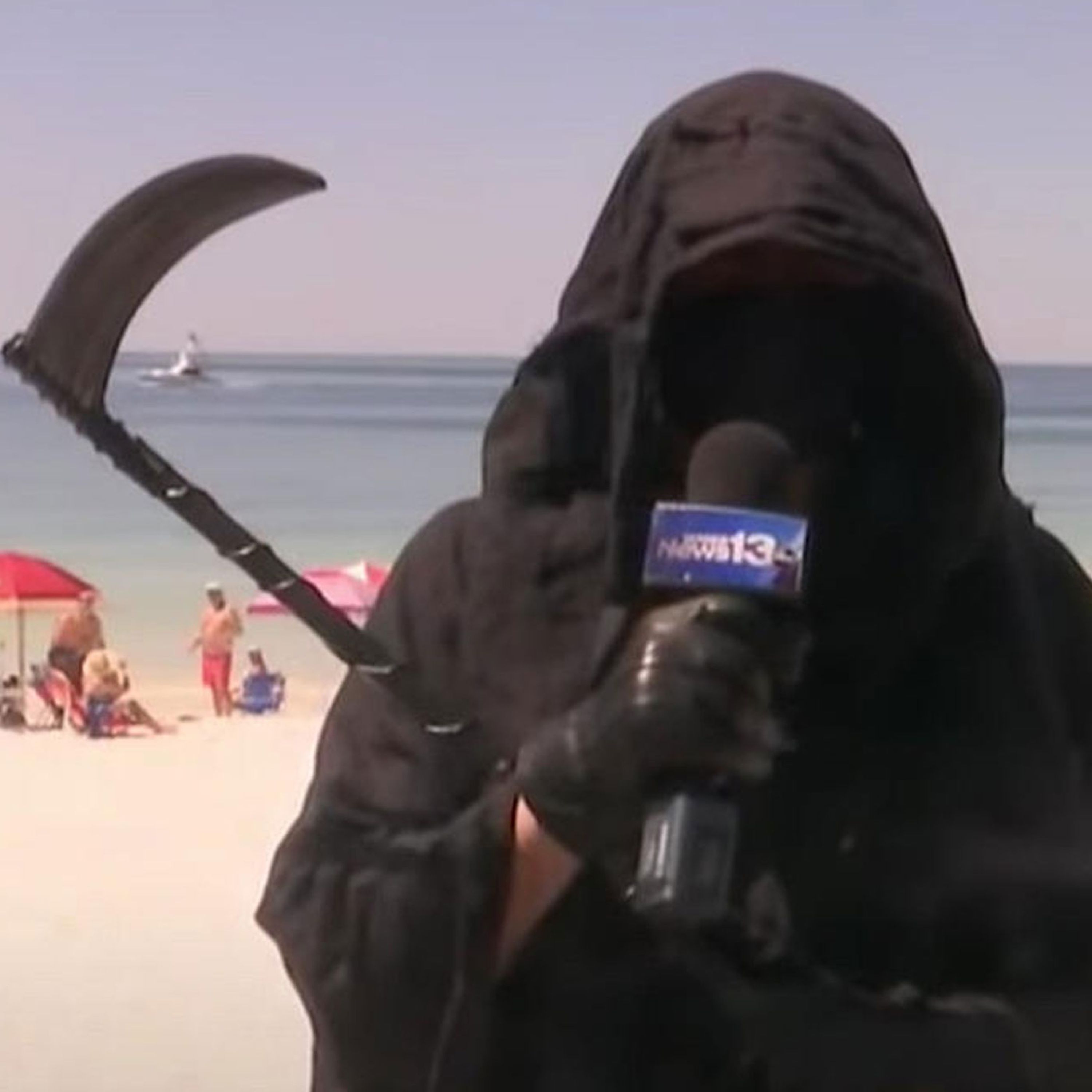 Grim Reaper Scaring Beach Goers Back Inside In Florida. Careful Now. episode artwork