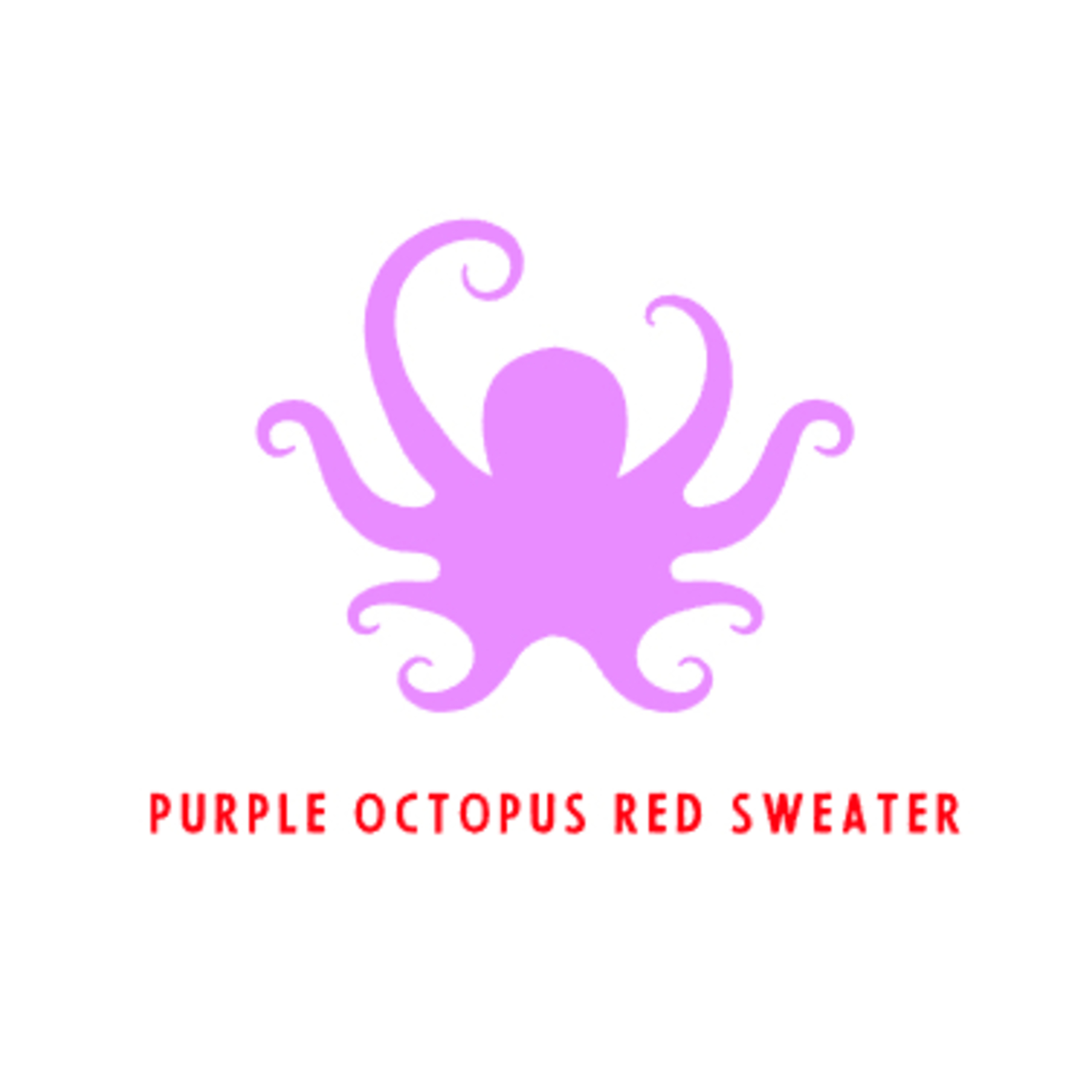 Purple Octopus Red Sweater