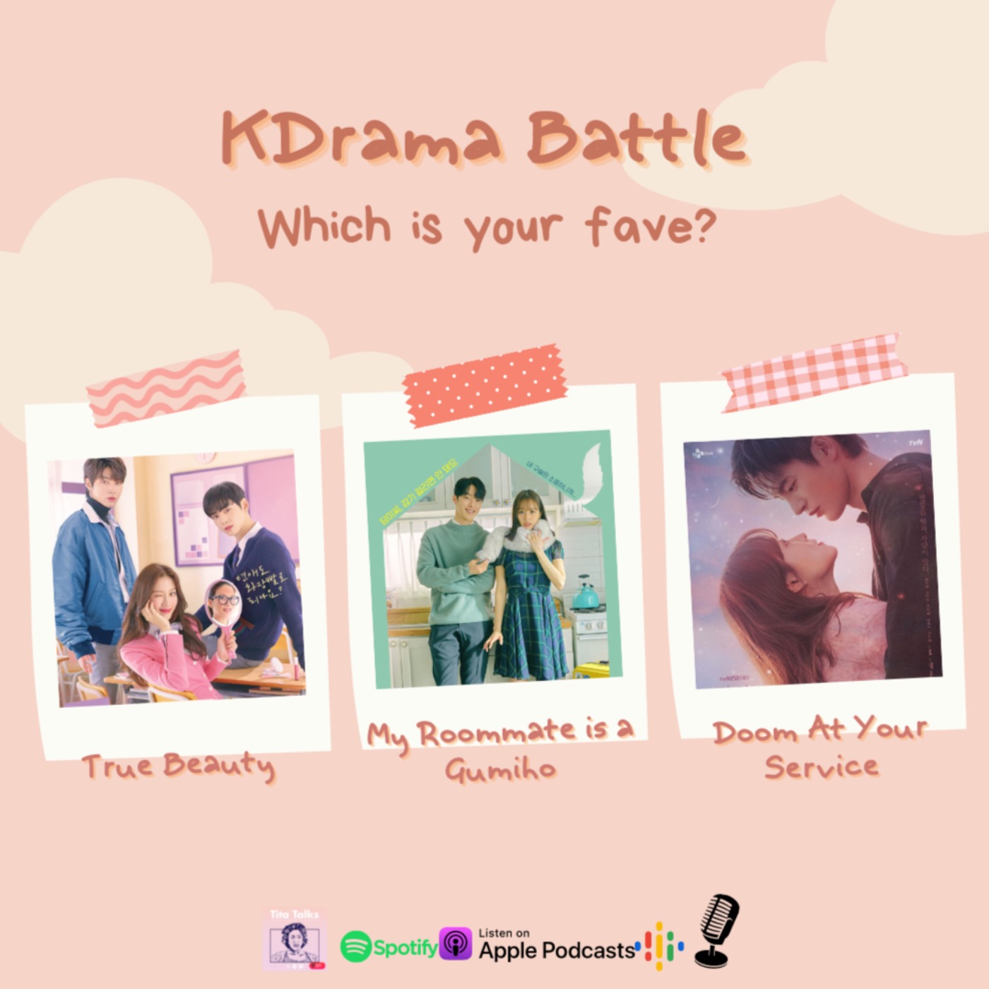 Ep176: True Beauty VS My Roommate Is A Gumiho VS Doom At Your Service episode artwork