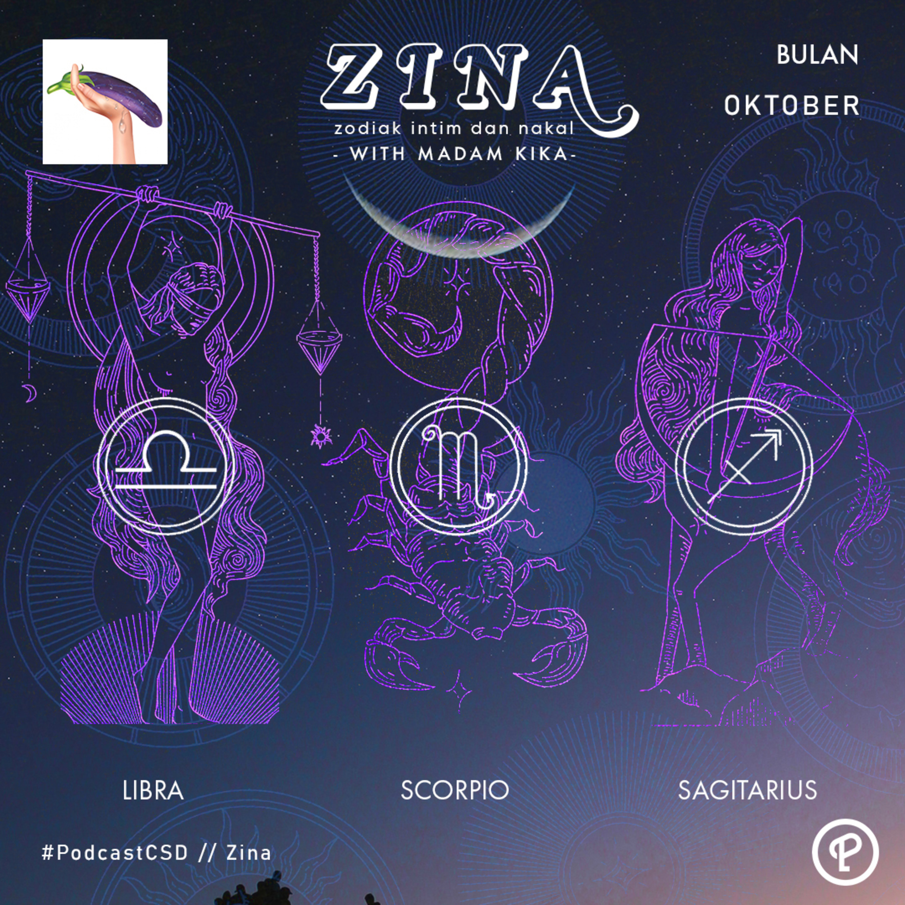 cover of episode 15. ZODIAK INTIM & NAKAL (ZINA) - Libra, Scorpio, Sagitarius di Libra Season