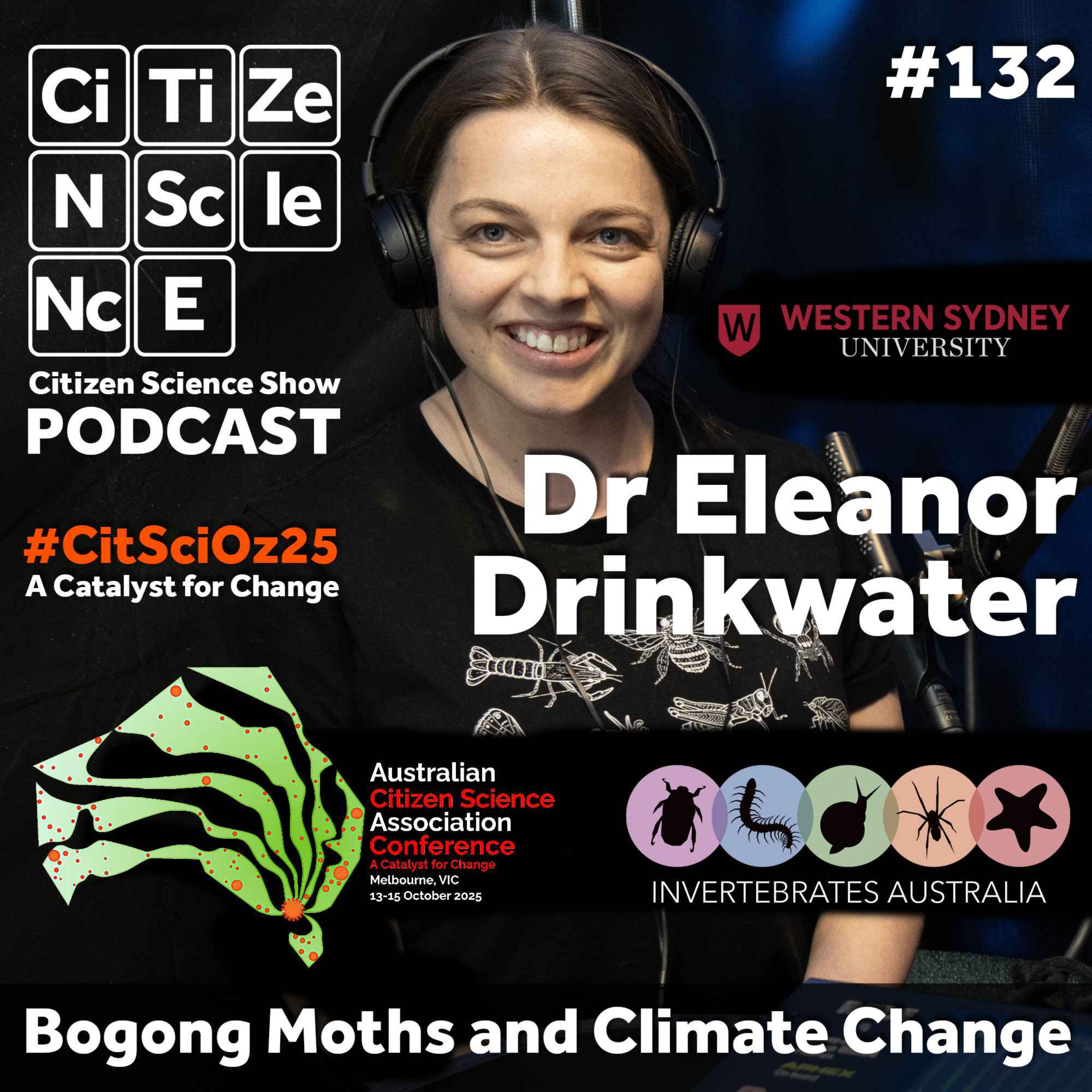 #132 Following the Amazing Flight of the Bogong Moth with Dr Eleanor Drinkwater episode artwork