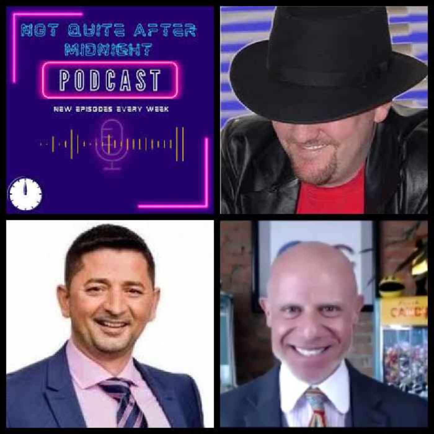 Not Quite After Midnight Podcast. Special guests Tony Selimi and Richard Blank. October 13th, 2022. episode artwork
