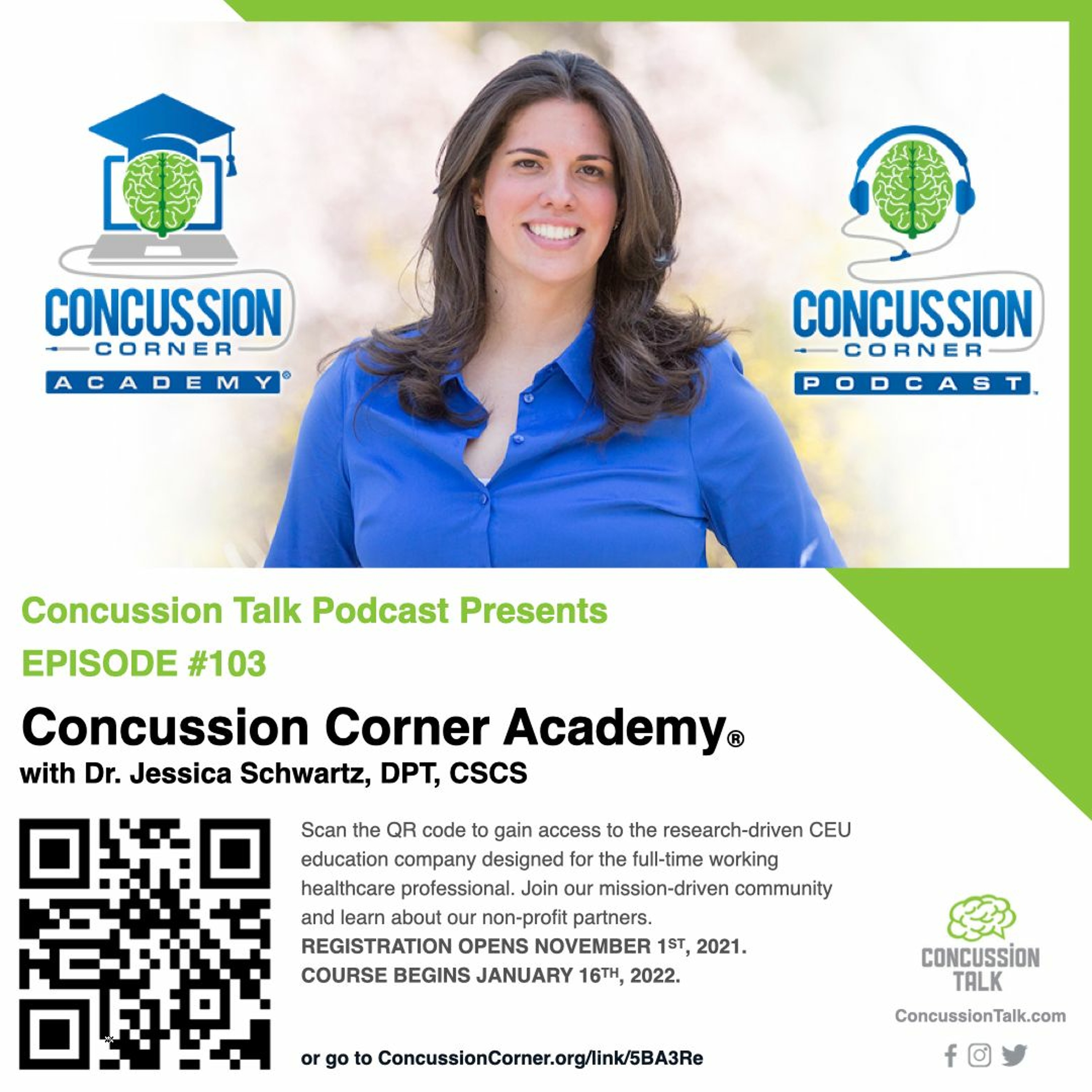 Concussion Corner Academy (Dr. Jessica Schwartz, PT, DPT, CSCS)