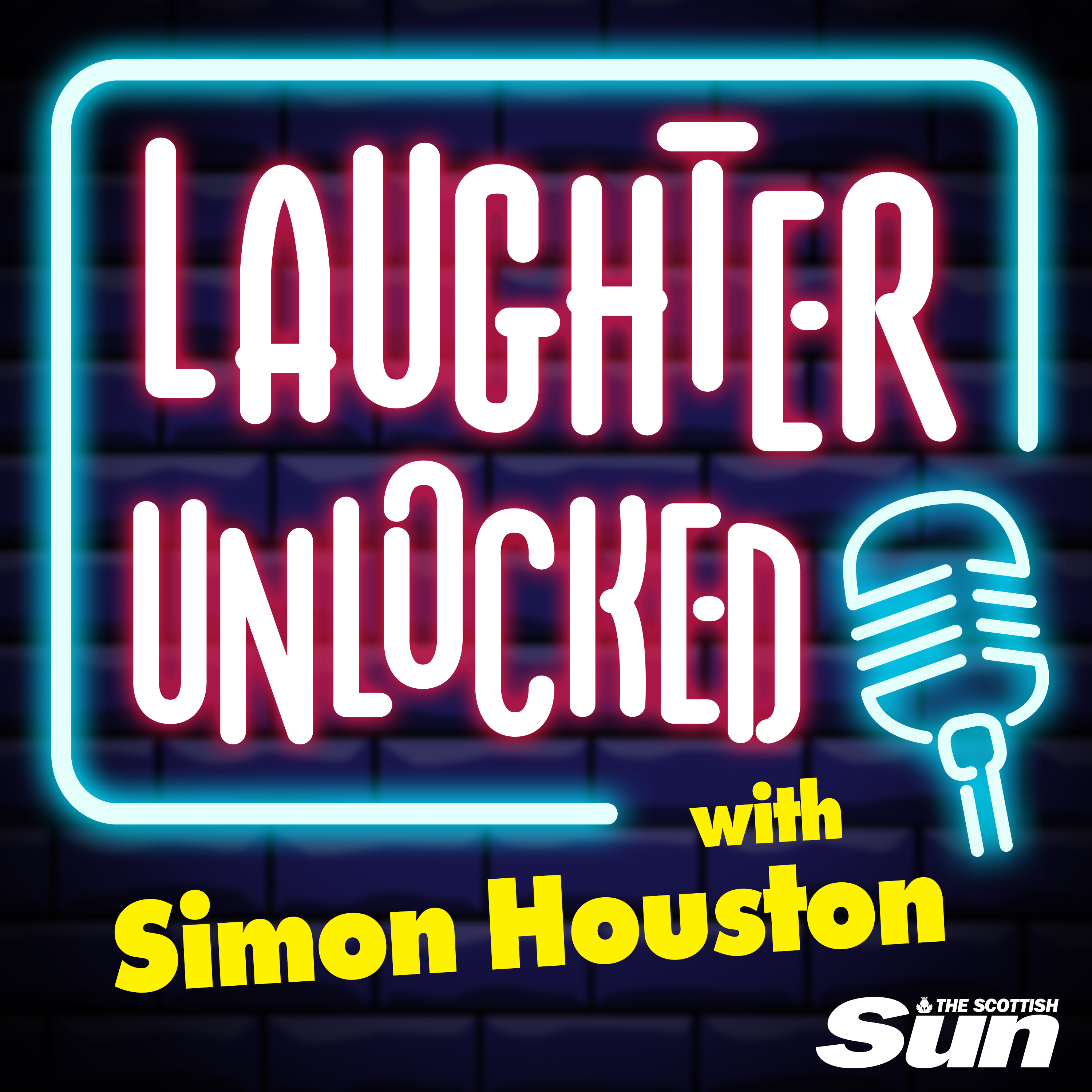cover art for Laughter Unlocked with Simon Houston featuring Finlay Christie
