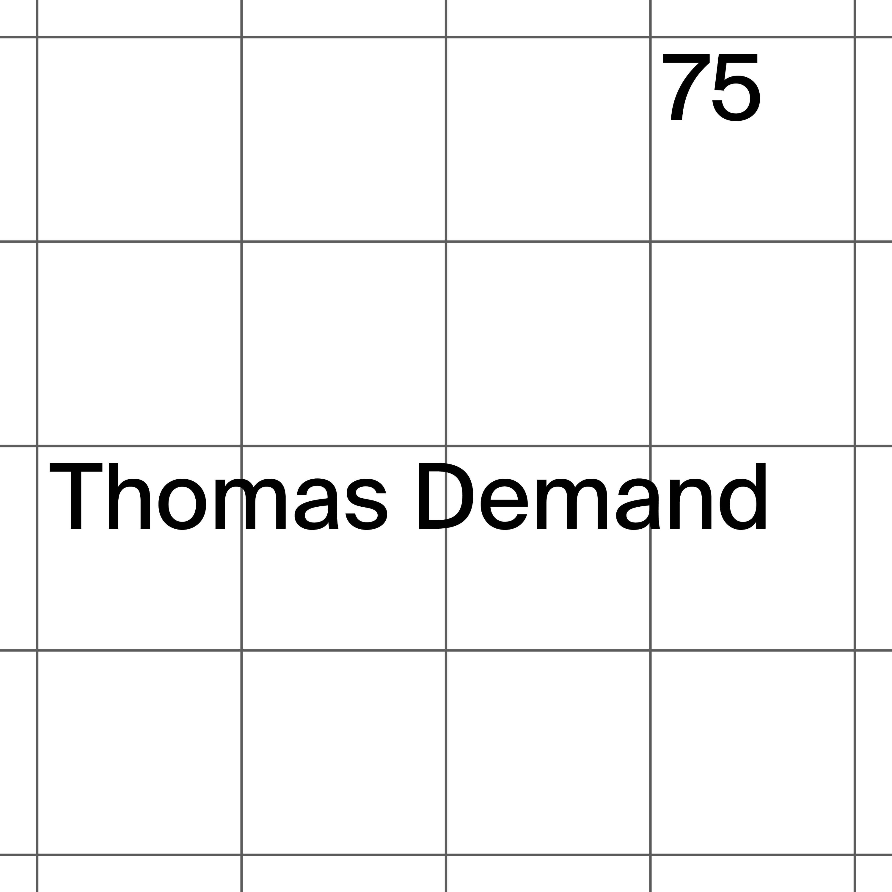 cover art for 75: Thomas Demand