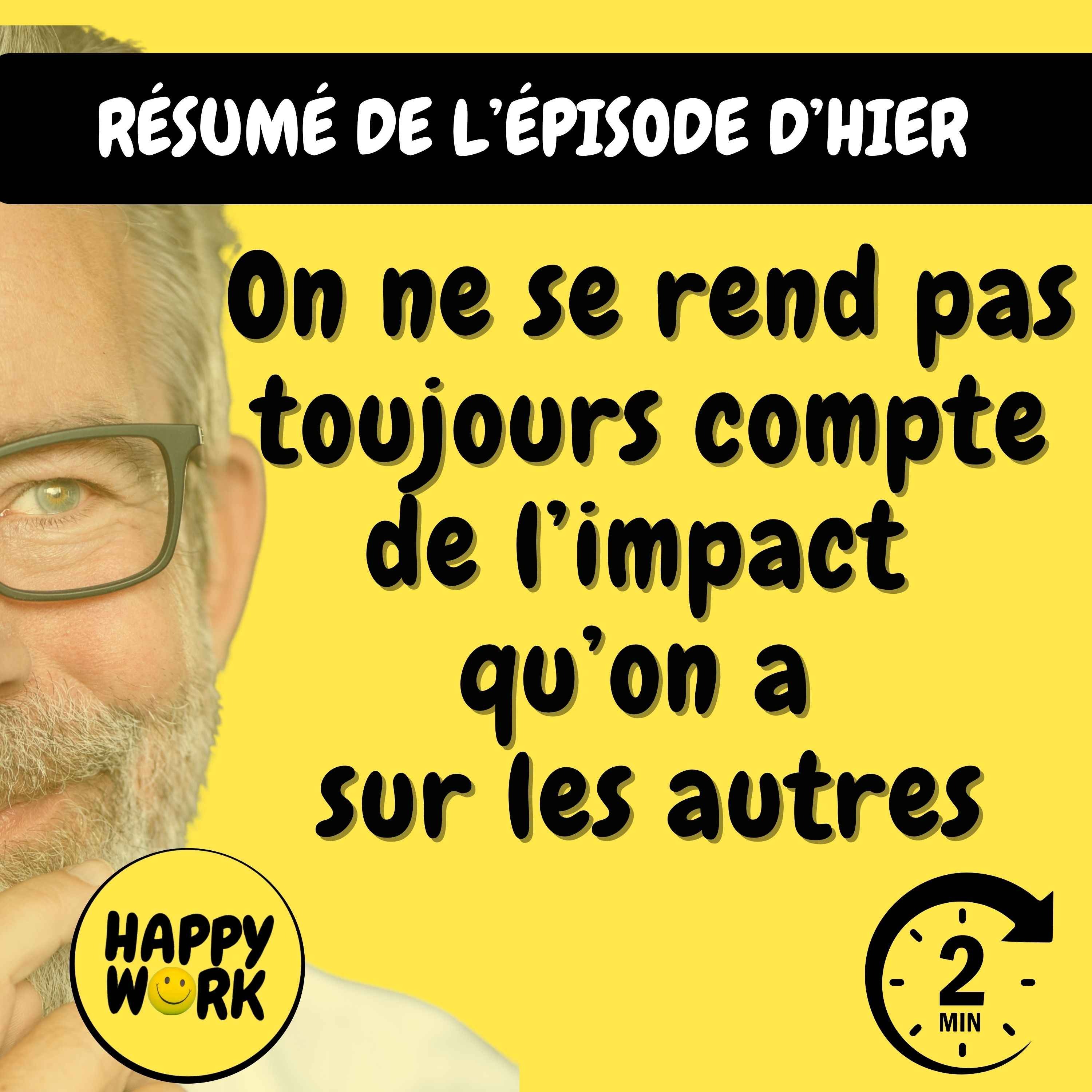 Résumé — On ne se rend pas toujours compte de l’impact qu’on a sur les autres