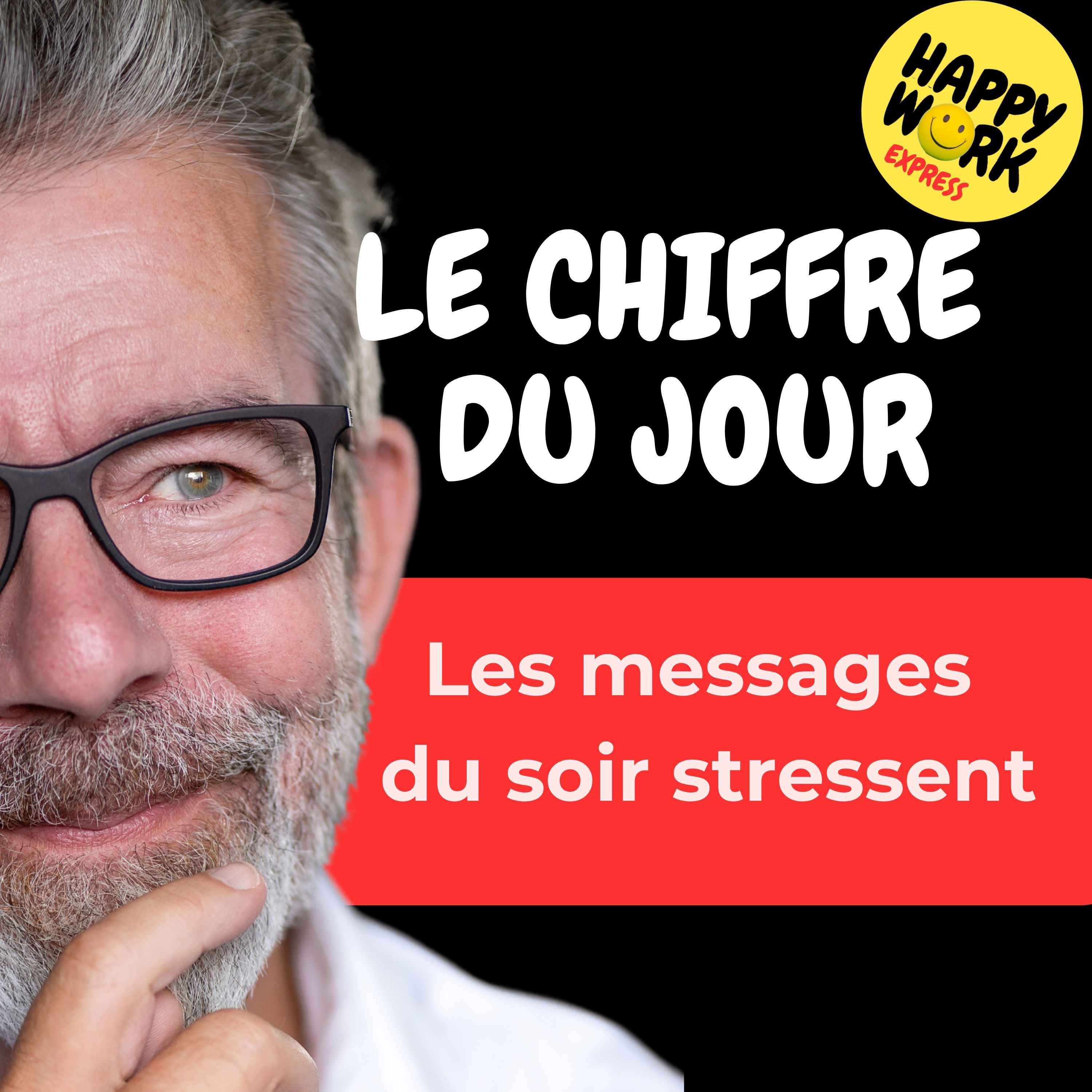 Combien de salariés déclarent que leur niveau de stress augmente lorsqu'ils reçoivent des messages professionnels le soir