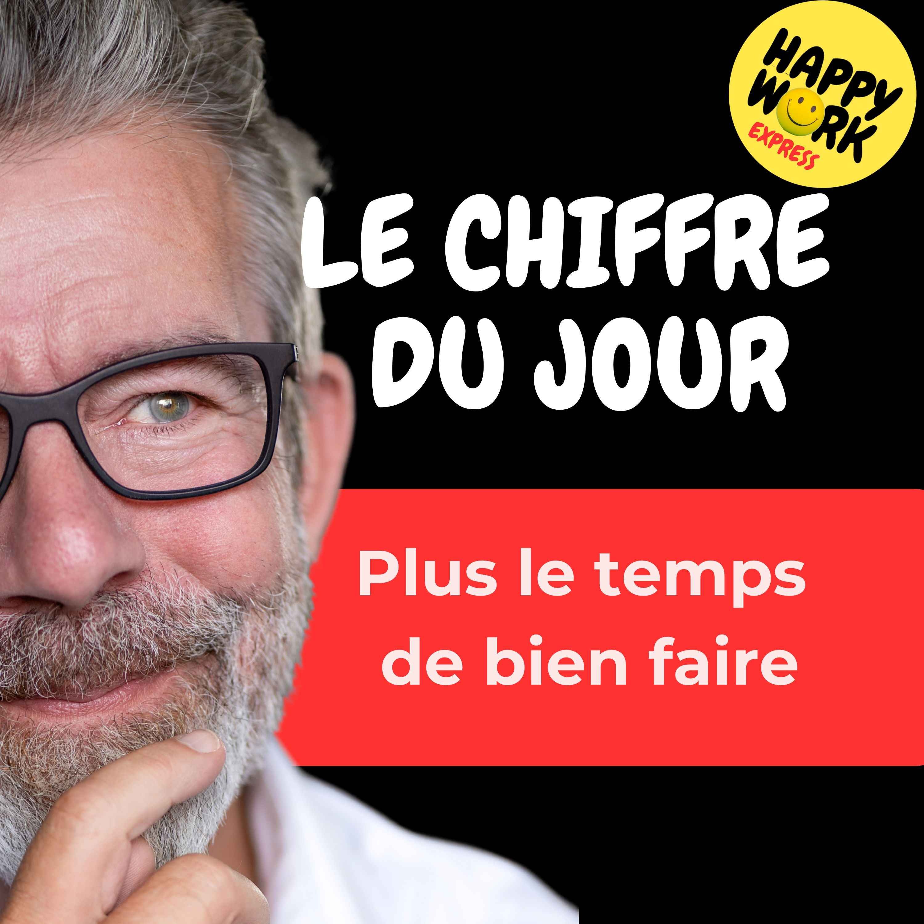 Happy Work - Management & bien-être au travail - Combien de salariés déclarent qu'ils n'ont pas suffisamment de temps pour faire correctement leur travail