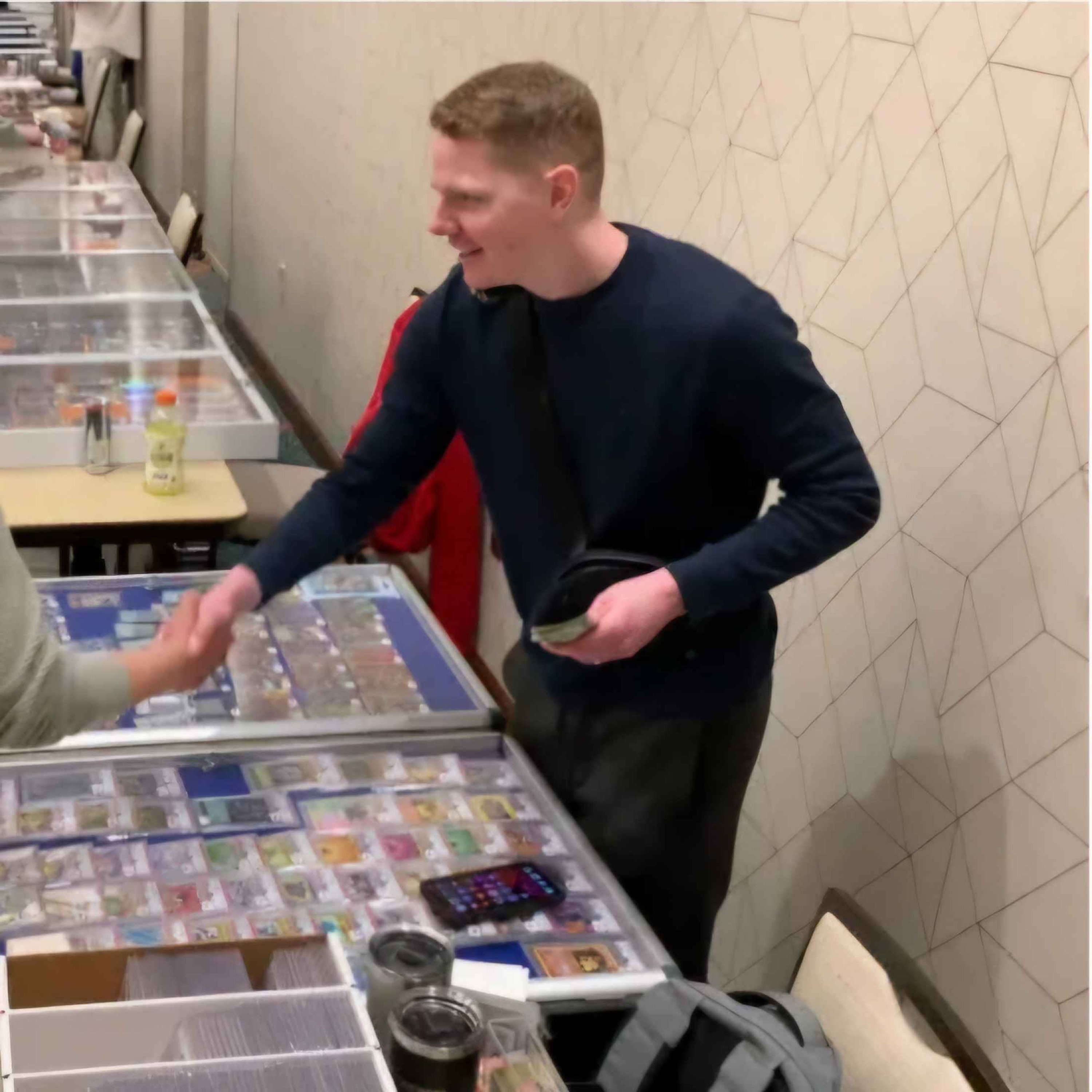 This legend gives cards away to young & old fans