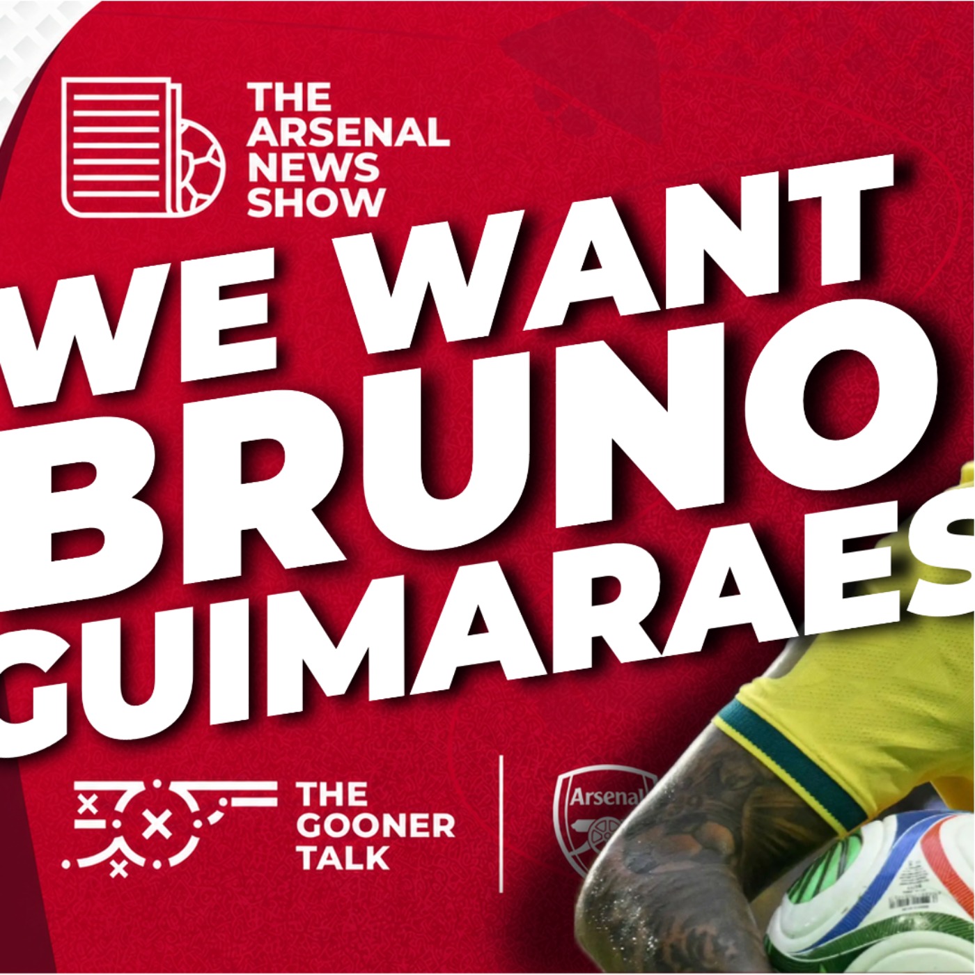 Bruno Guimaraes BIDS?! Ben White Boost! Bargain Move Completed - Arsenal Transfer Show episode artwork