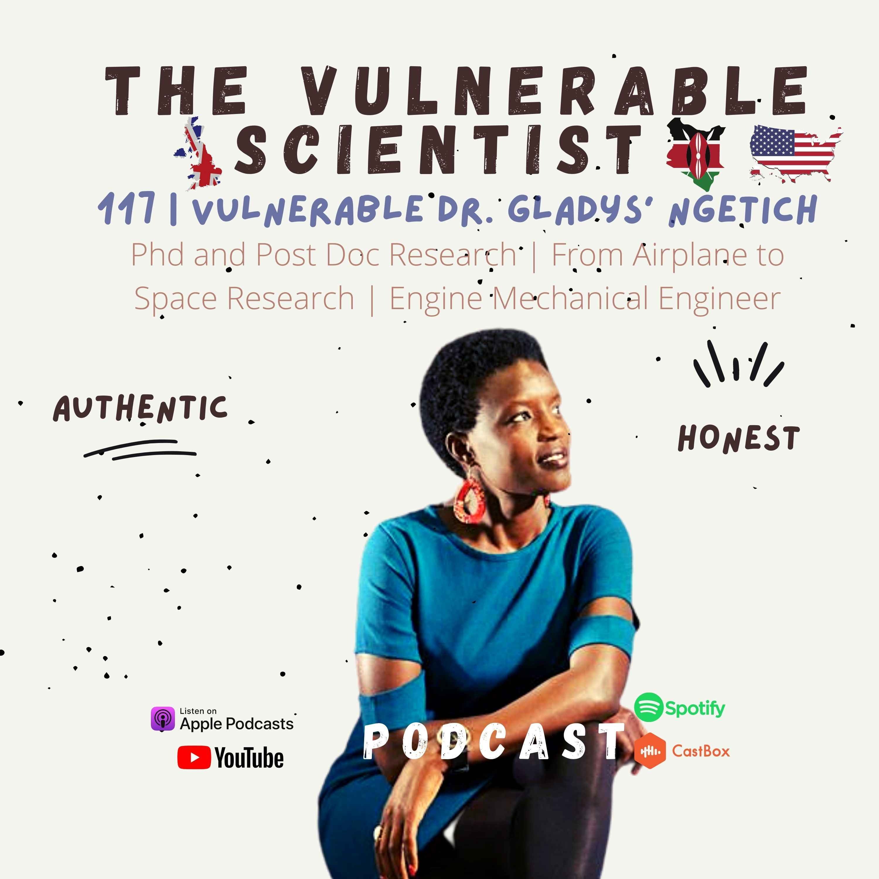 117 | Vulnerable Dr. Gladys Ng'etich |  PhD and Postdoc Research | Airplane and Space research