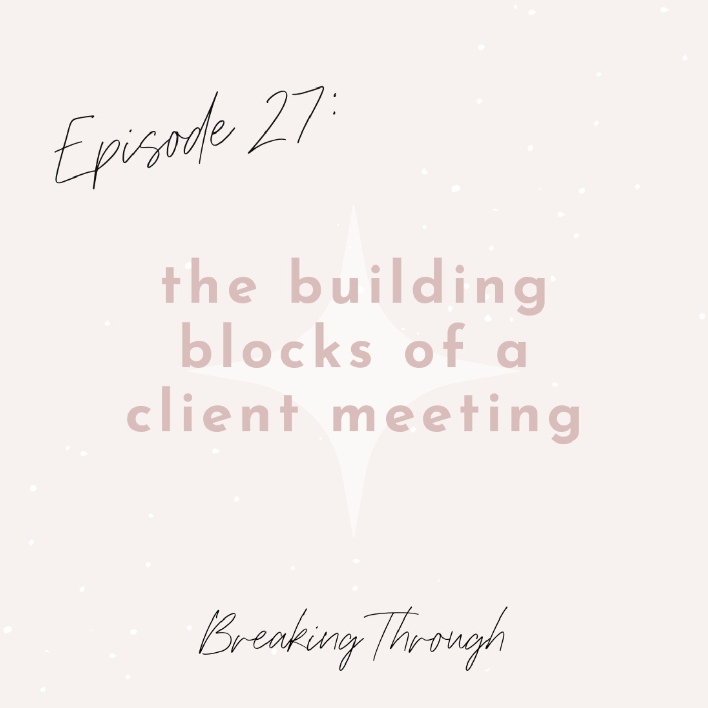 cover art for Ep. 27 - The Building Blocks of a Client Meeting