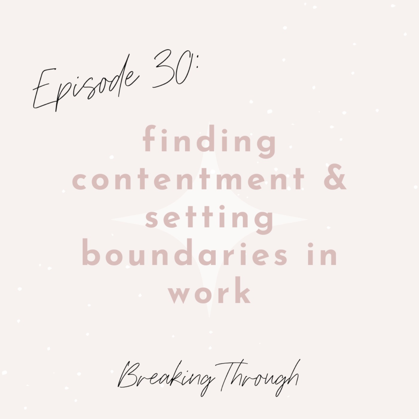 cover art for Ep. 30 - Finding Contentment & Setting Boundaries in Work