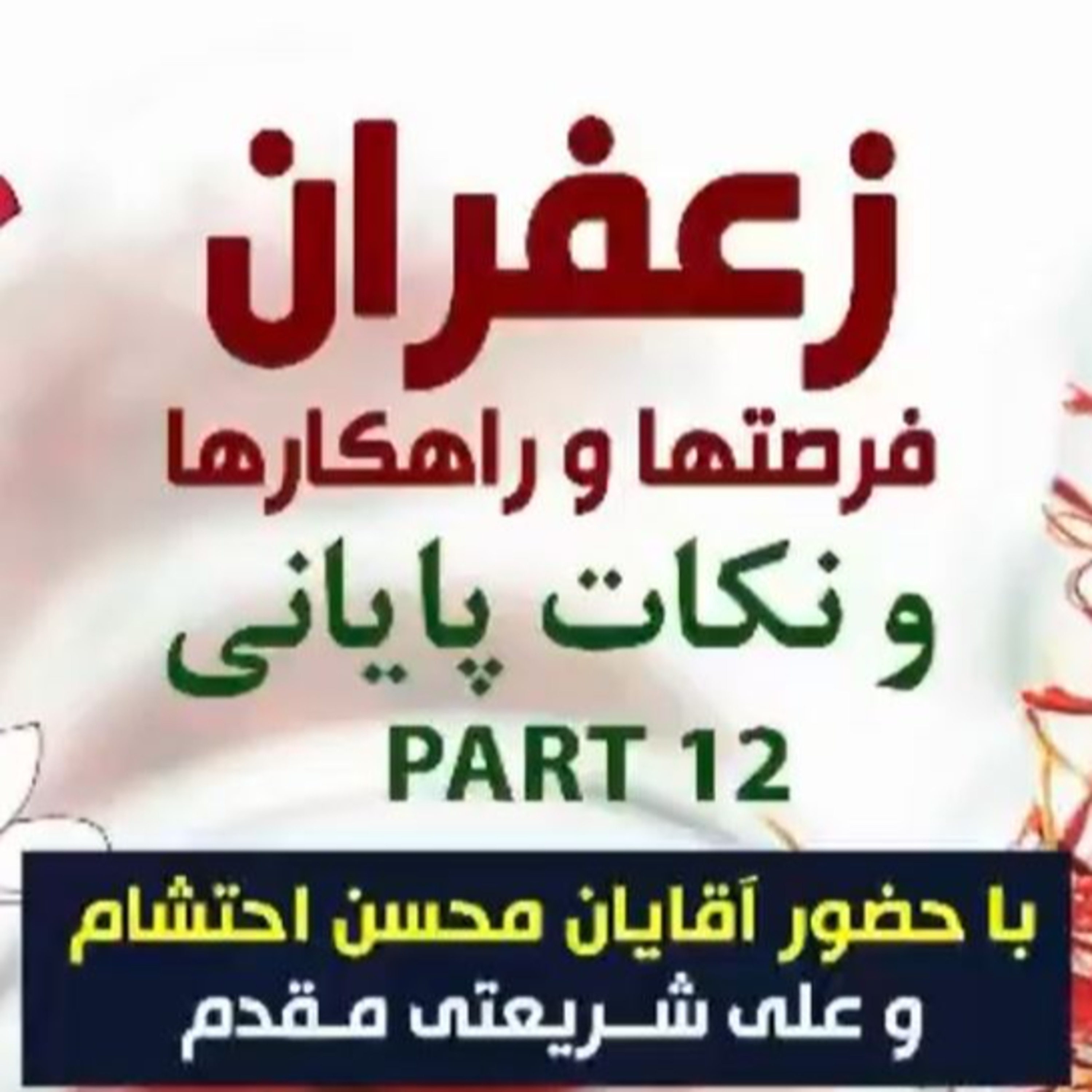 کاور اپیزود صد و بیست و یکم: زعفران، فرصتها و راهکارها، از کجا آغاز کنیم؟ (بخش دوازدهم - پایانی) - با حضور آقایان محسن احتشام و علی شریعتی مقدم