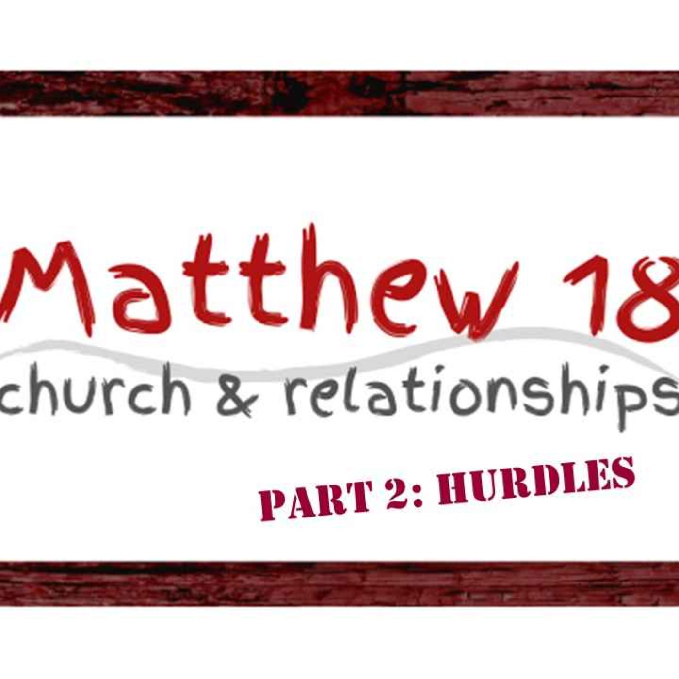 cover art for Matthew 18, Part 2 - Hurdles
