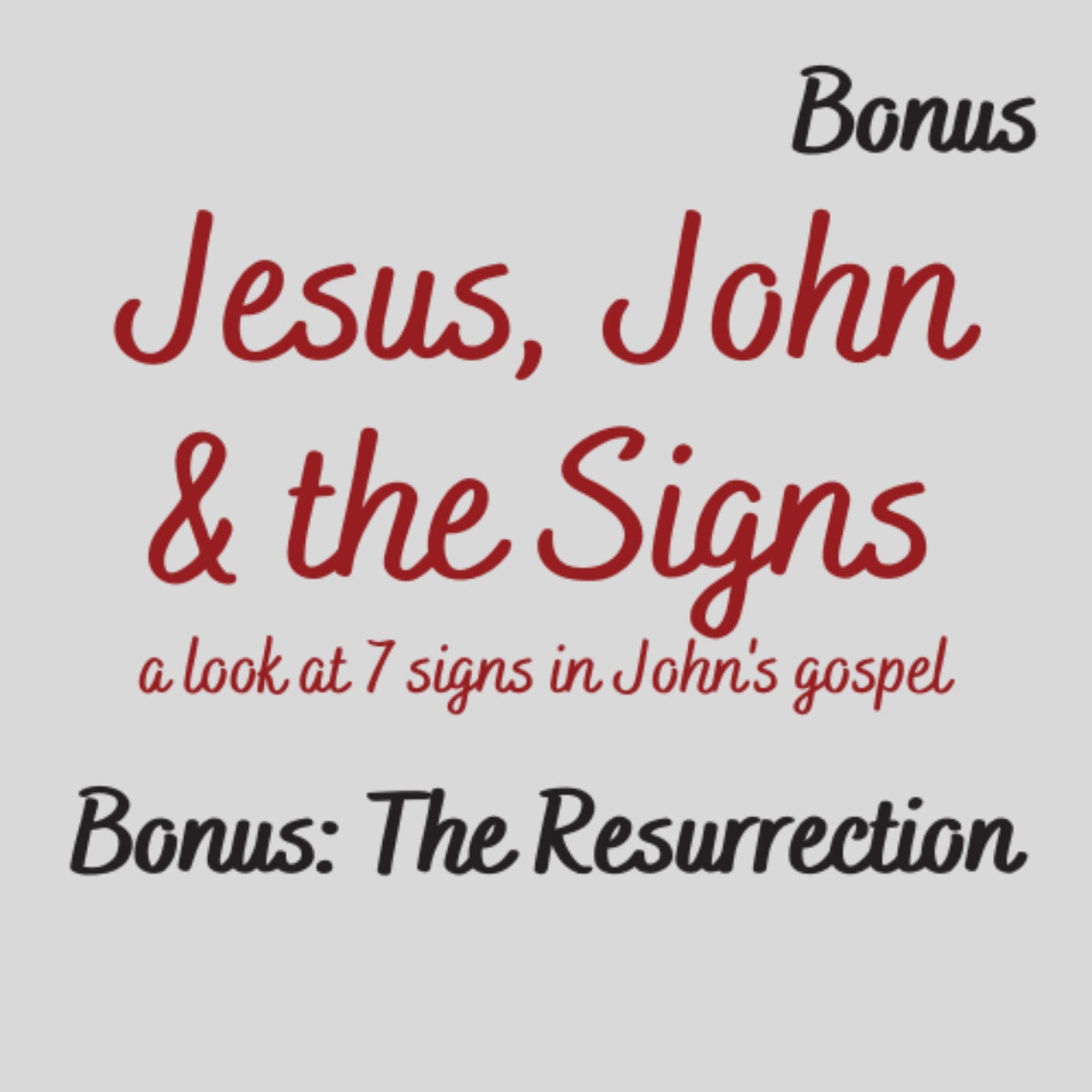 cover art for Jesus, John & the Signs Part 8 (Bonus episode)