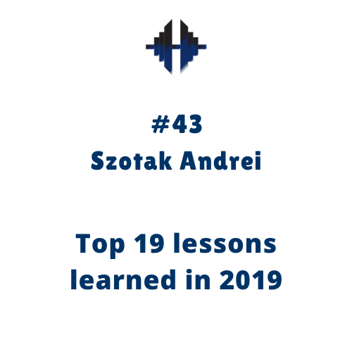 Top 19 lessons learned in 2019