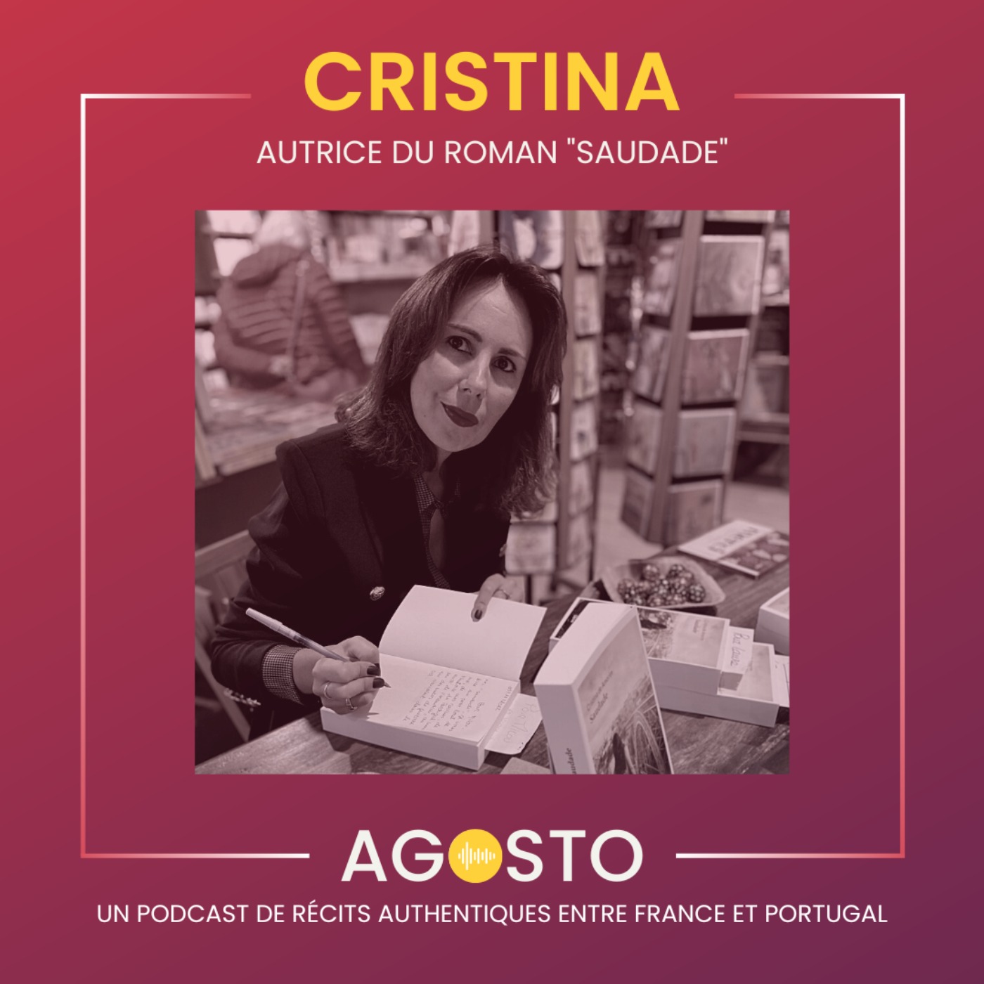 Cristina, autrice du roman "Saudade"