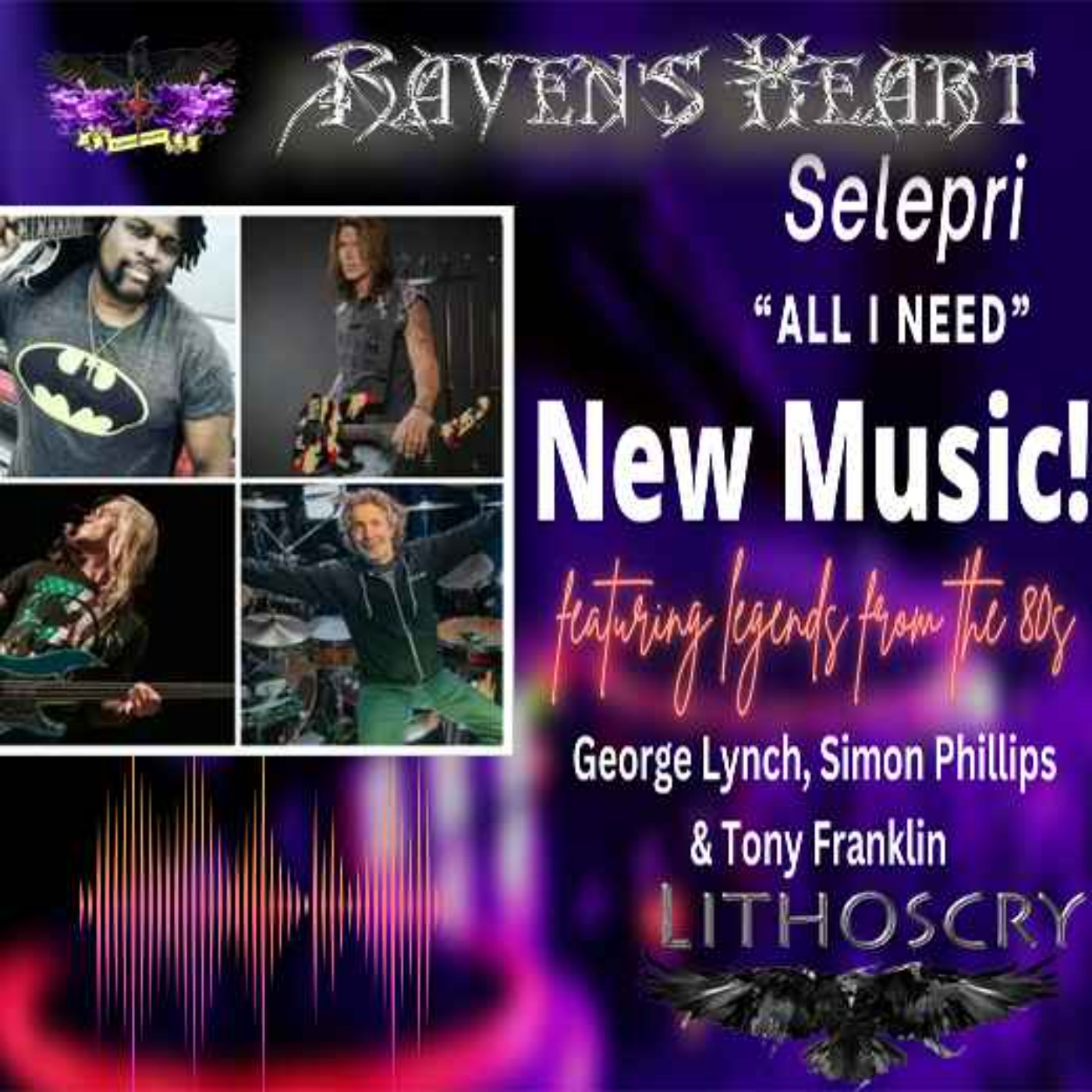 cover art for New Rock Music from Selepri featuring 80's Rock Legends:  George Lynch, Simon Phillips, & Tony Franklin