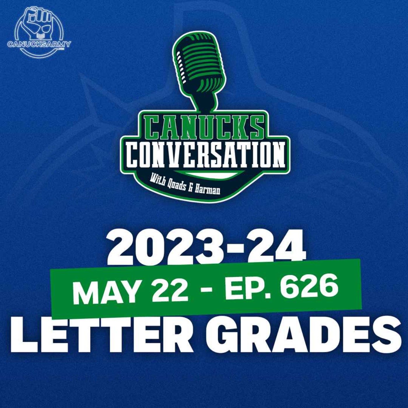cover art for May 22: 2023-24 Vancouver Canucks LETTER GRADES (Ep. 626)