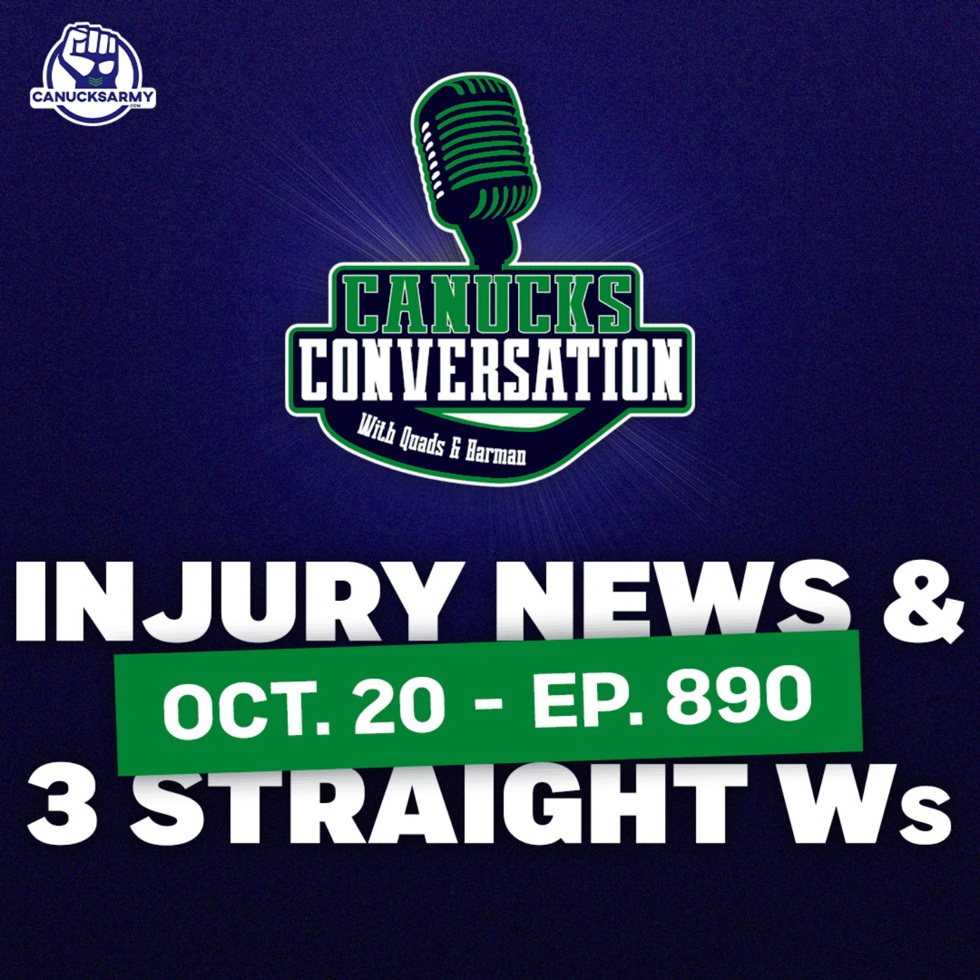 Oct 20: Canucks get tough injury news, but win third straight (ep. 890) episode artwork